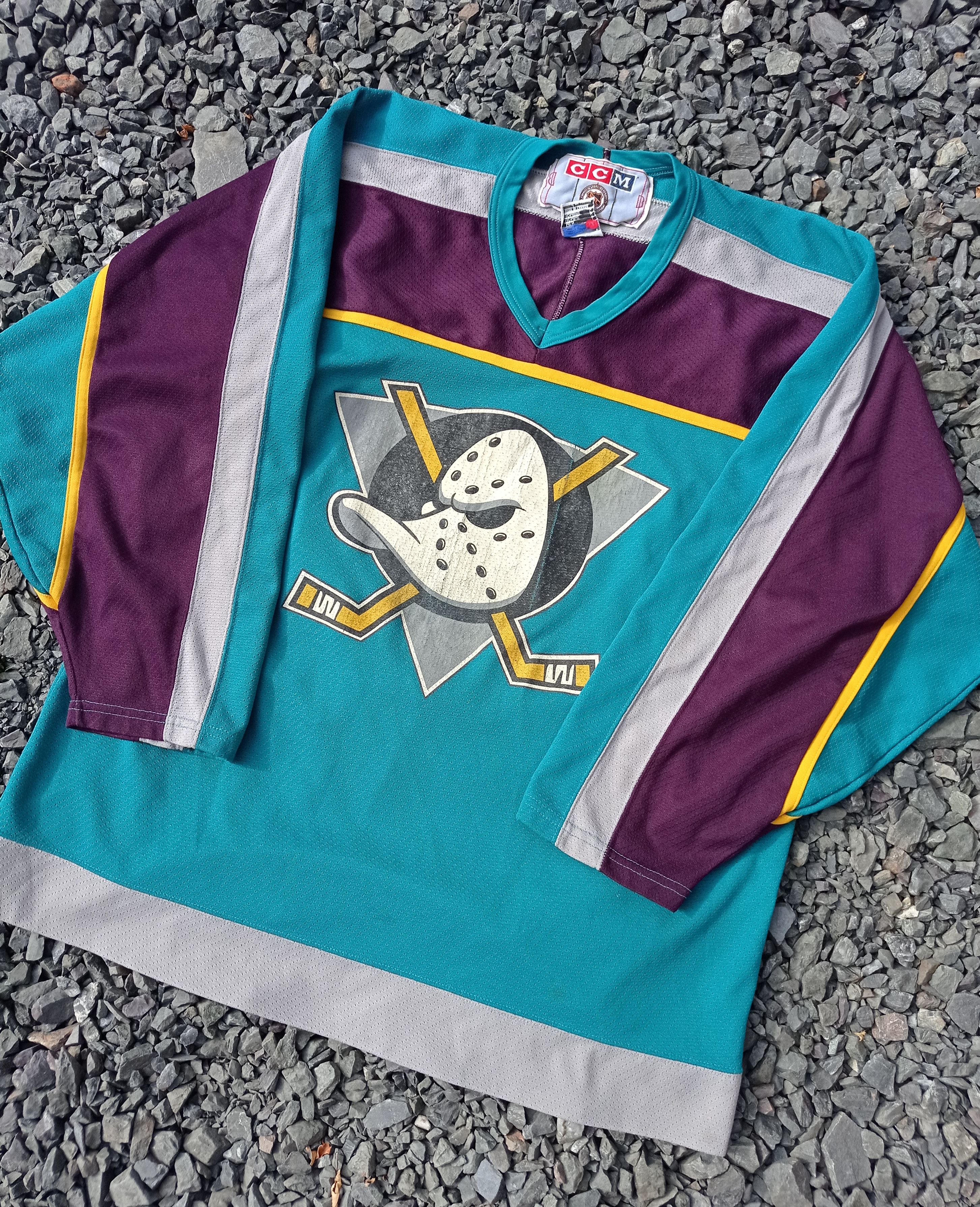 NHL 90s Vintage CCM Paul Kariya Mighty Ducks Hockey Jersey Grailed