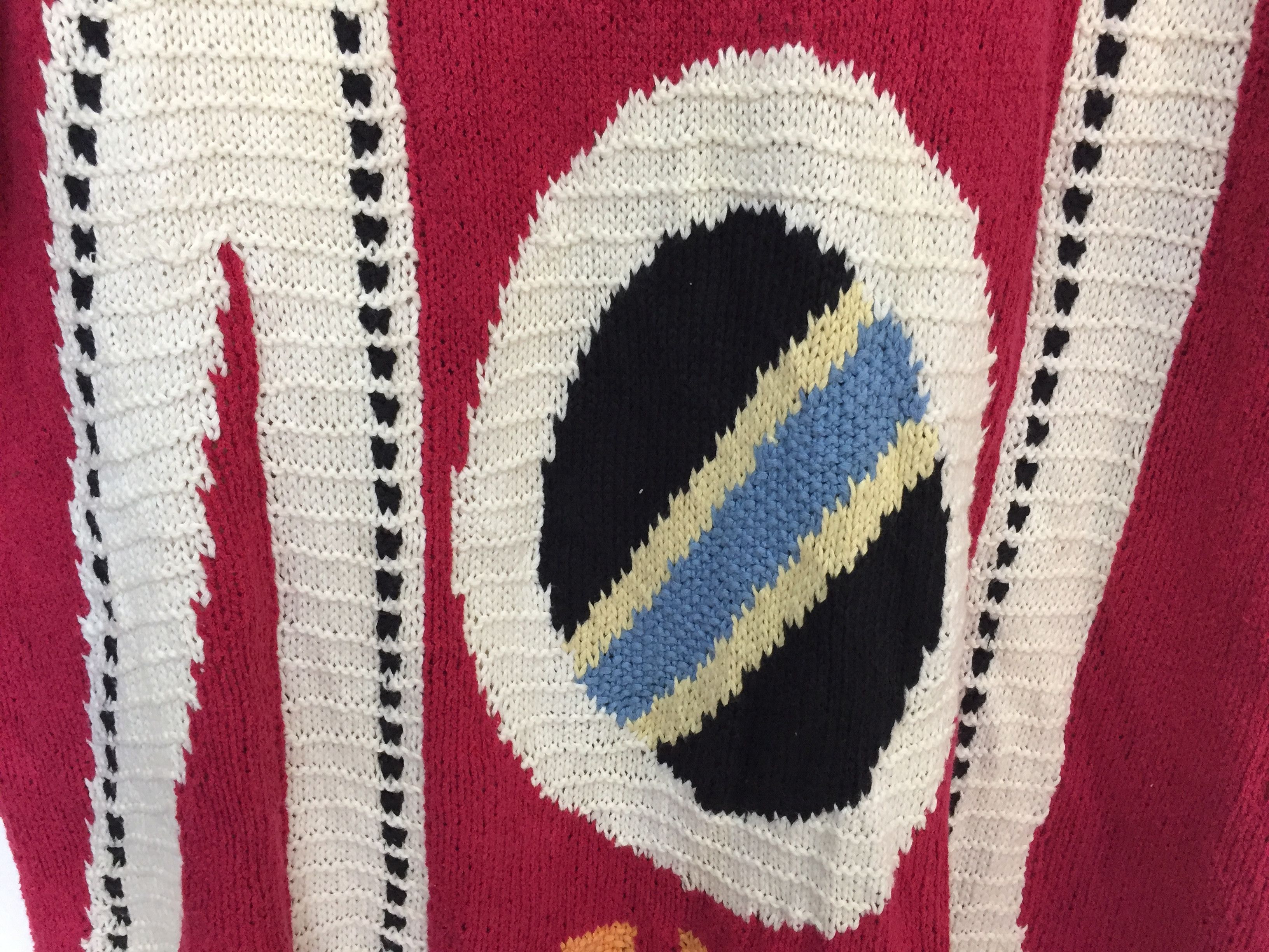 Yoshiyuki Konishi 80's FICCE Yoshiyuki Konishi intarsia Jacquard Paris knit Size US L / EU 52-54 / 3 - 13 Thumbnail