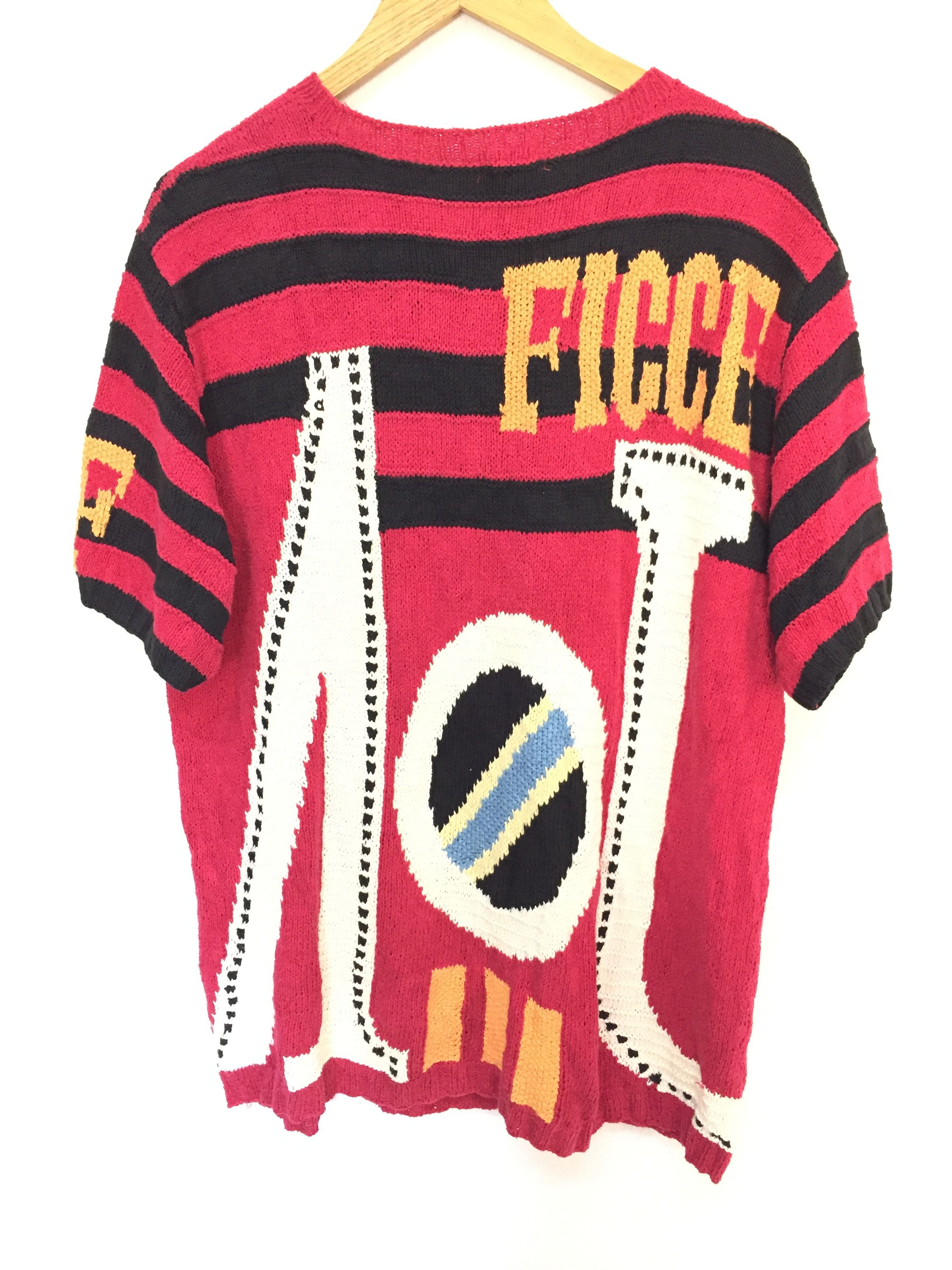 Yoshiyuki Konishi 80's FICCE Yoshiyuki Konishi intarsia Jacquard Paris knit Size US L / EU 52-54 / 3 - 11 Thumbnail