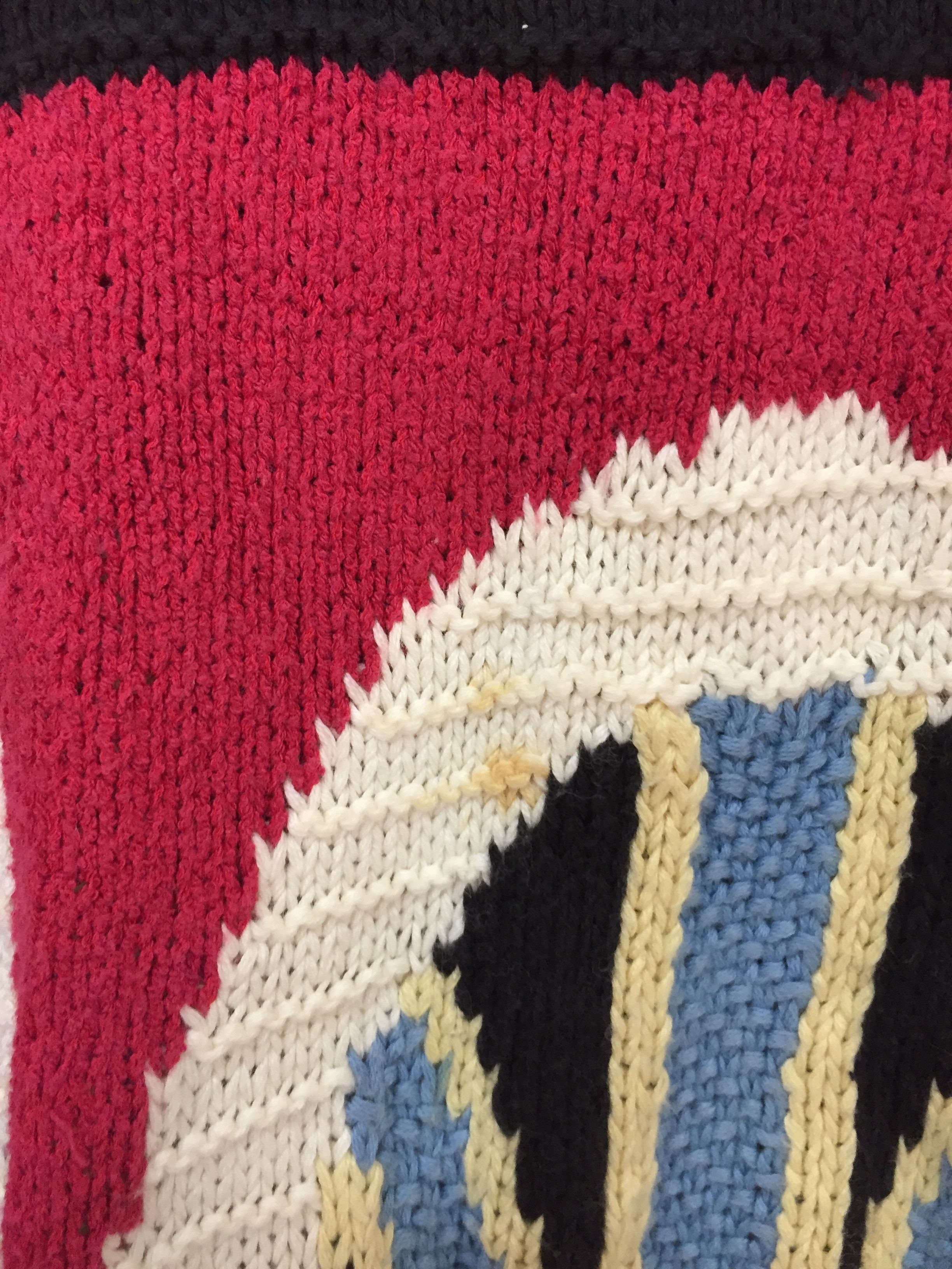 Yoshiyuki Konishi 80's FICCE Yoshiyuki Konishi intarsia Jacquard Paris knit Size US L / EU 52-54 / 3 - 9 Thumbnail