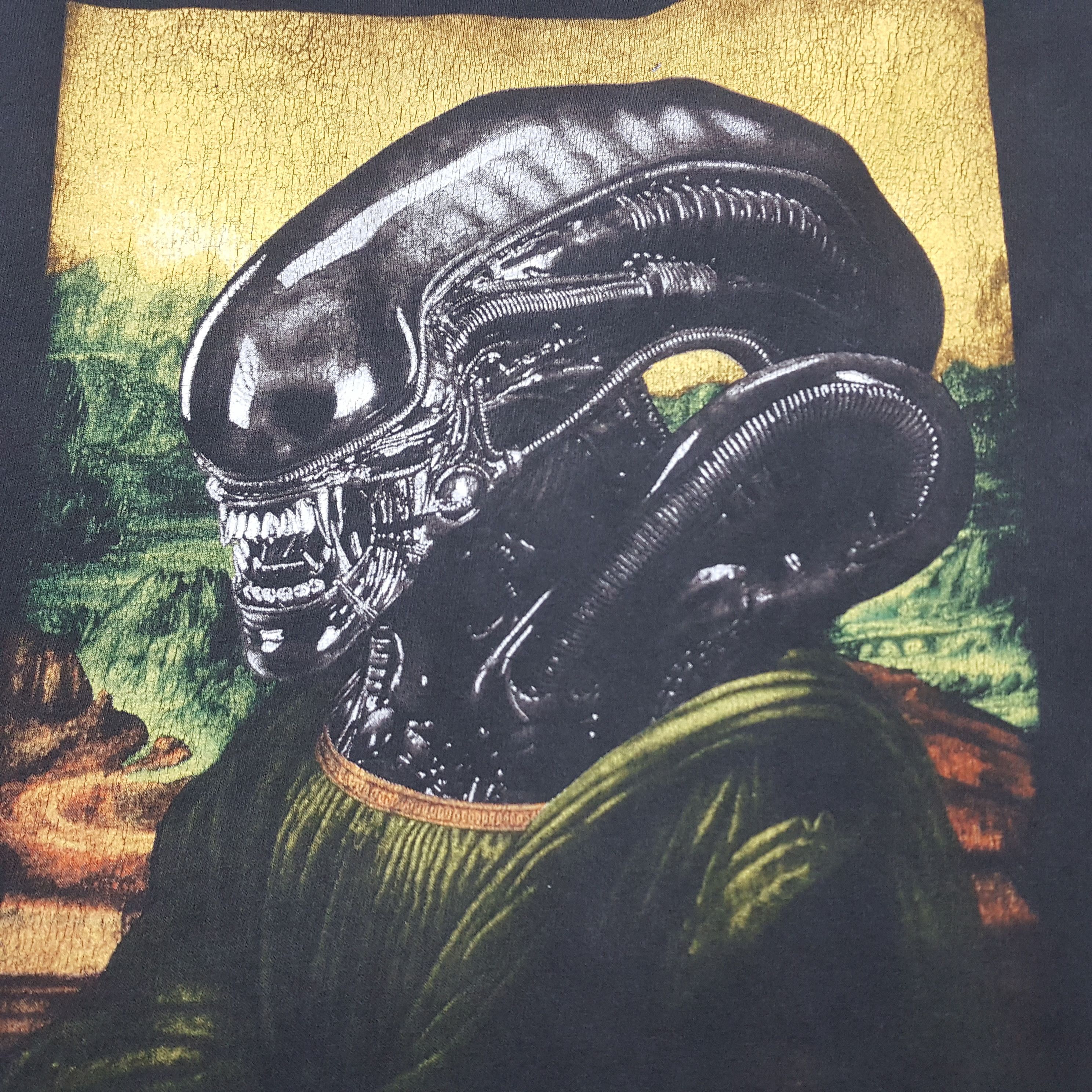 Arts & Science × Vintage Vintage ALIEN Mona Lisa Parody Movie Science Fiction tshirt Size US XL / EU 56 / 4 - 5 Thumbnail