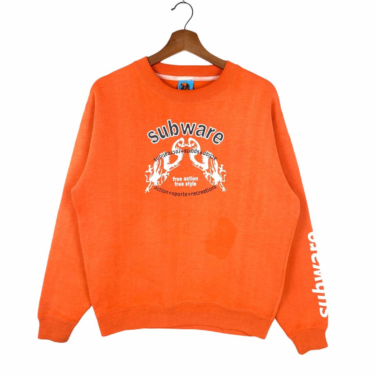 image of 90’S Subware Sweatshirt in Orange, Men's (Size Medium)