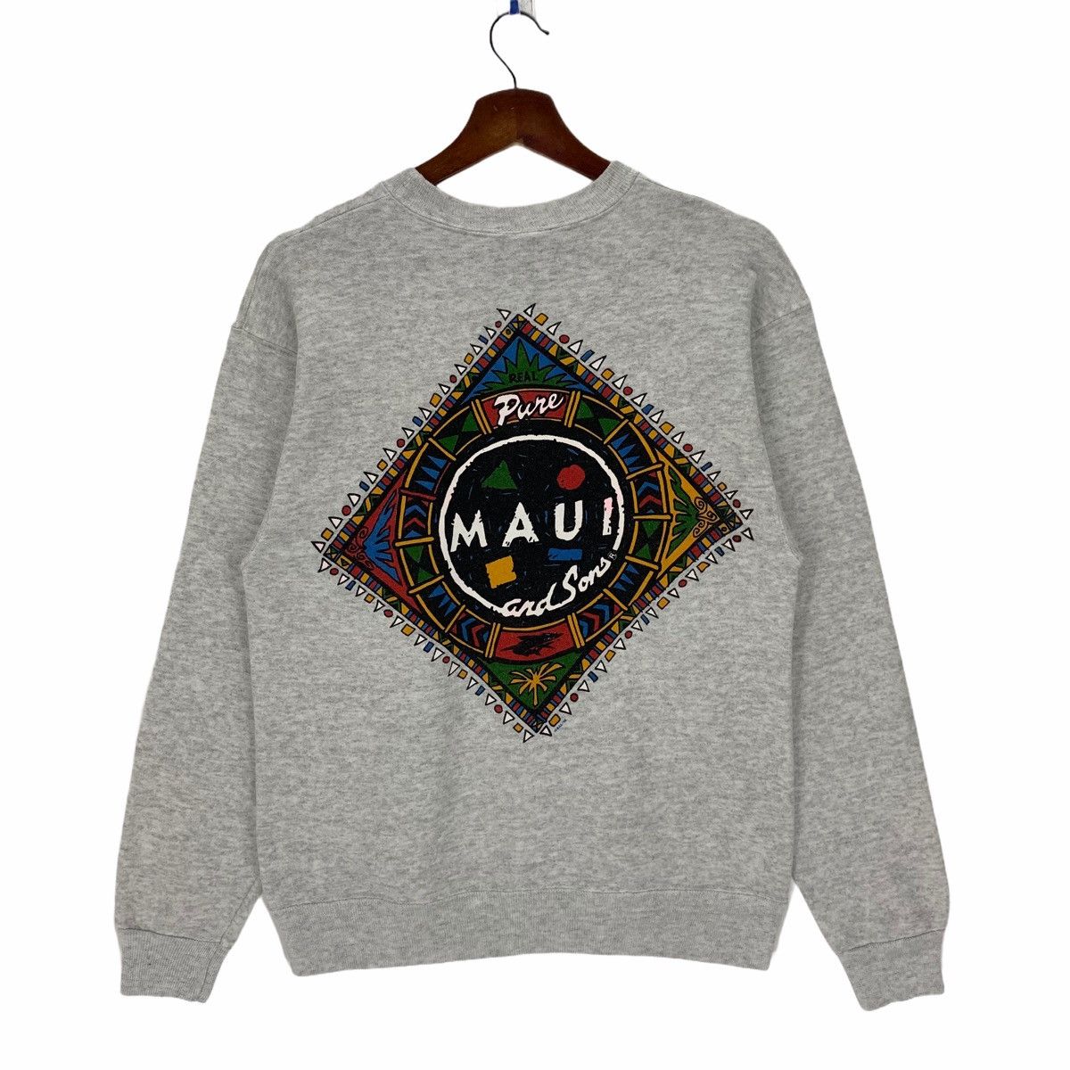 image of Maui And Sons x Vintage Maui & Sons Crewneck in Grey, Men's (Size Small)