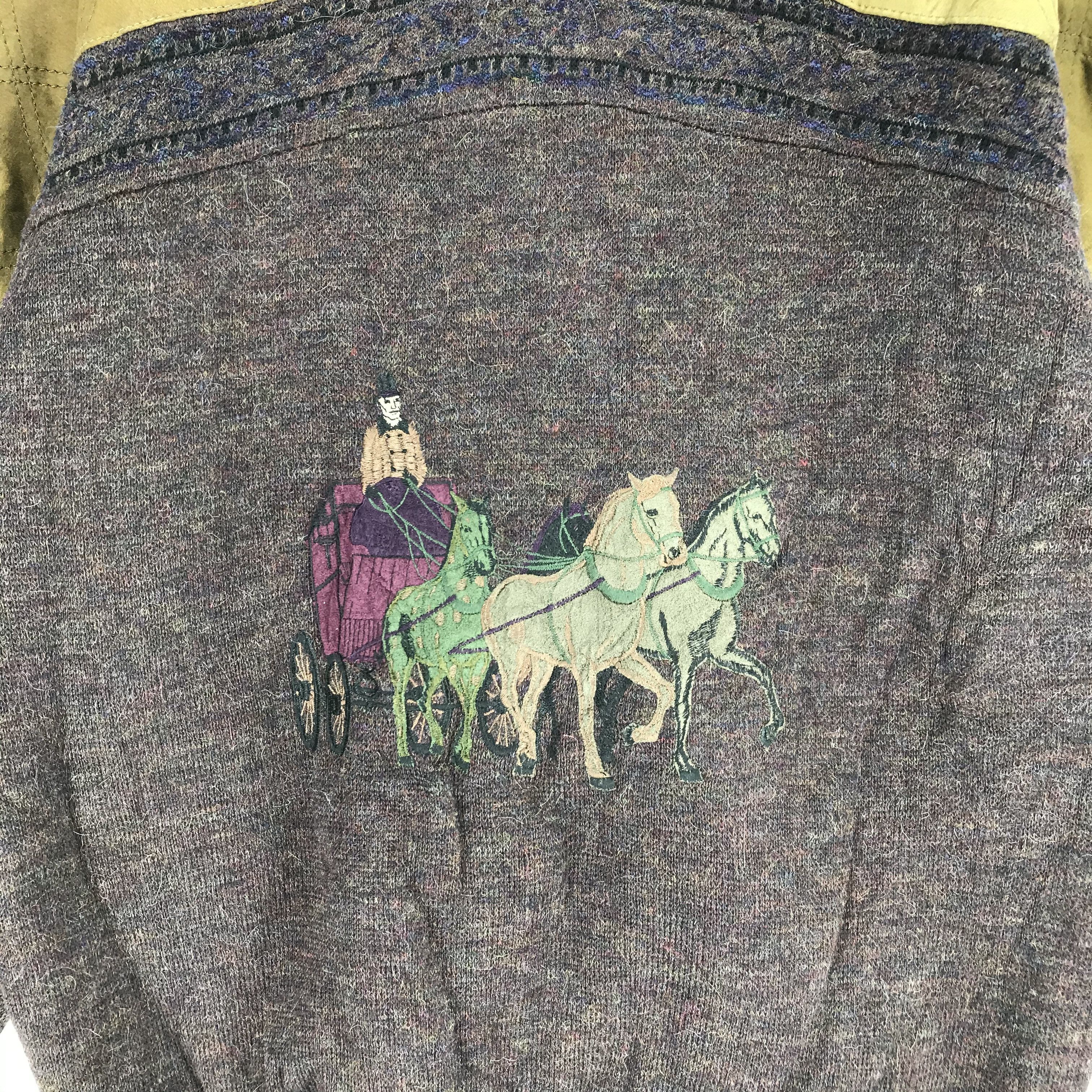 Vintage Bizzarro Embroidery Big Logo Wool Varsity Jacket #2217-87 Size US L / EU 52-54 / 3 - 2 Thumbnail