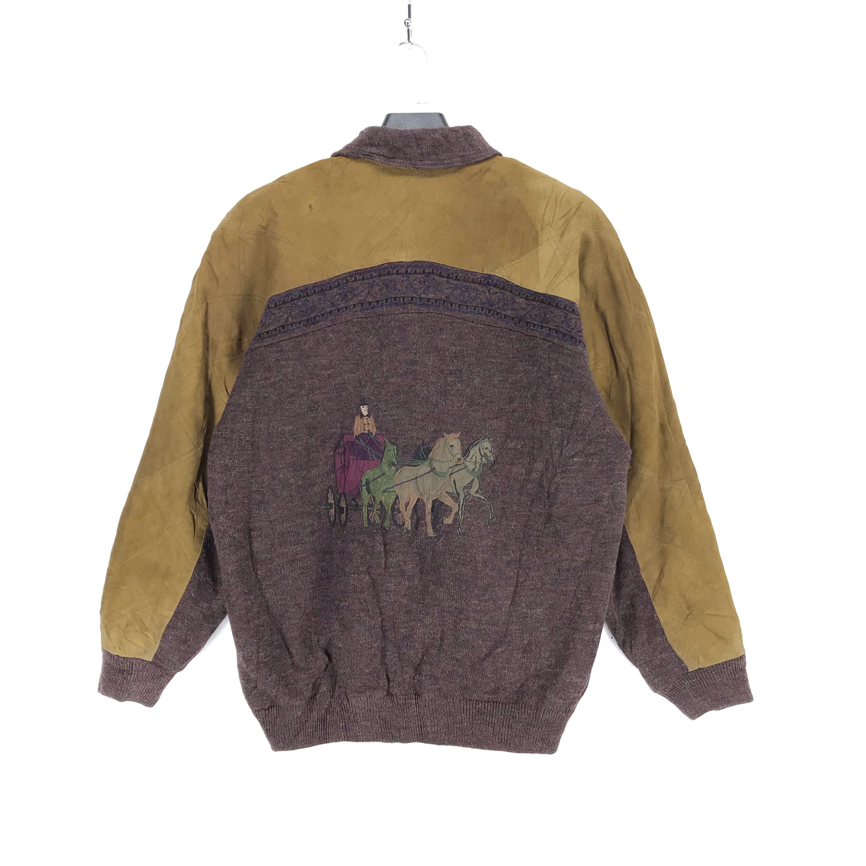Vintage Bizzarro Embroidery Big Logo Wool Varsity Jacket #2217-87 Size US L / EU 52-54 / 3 - 1 Thumbnail