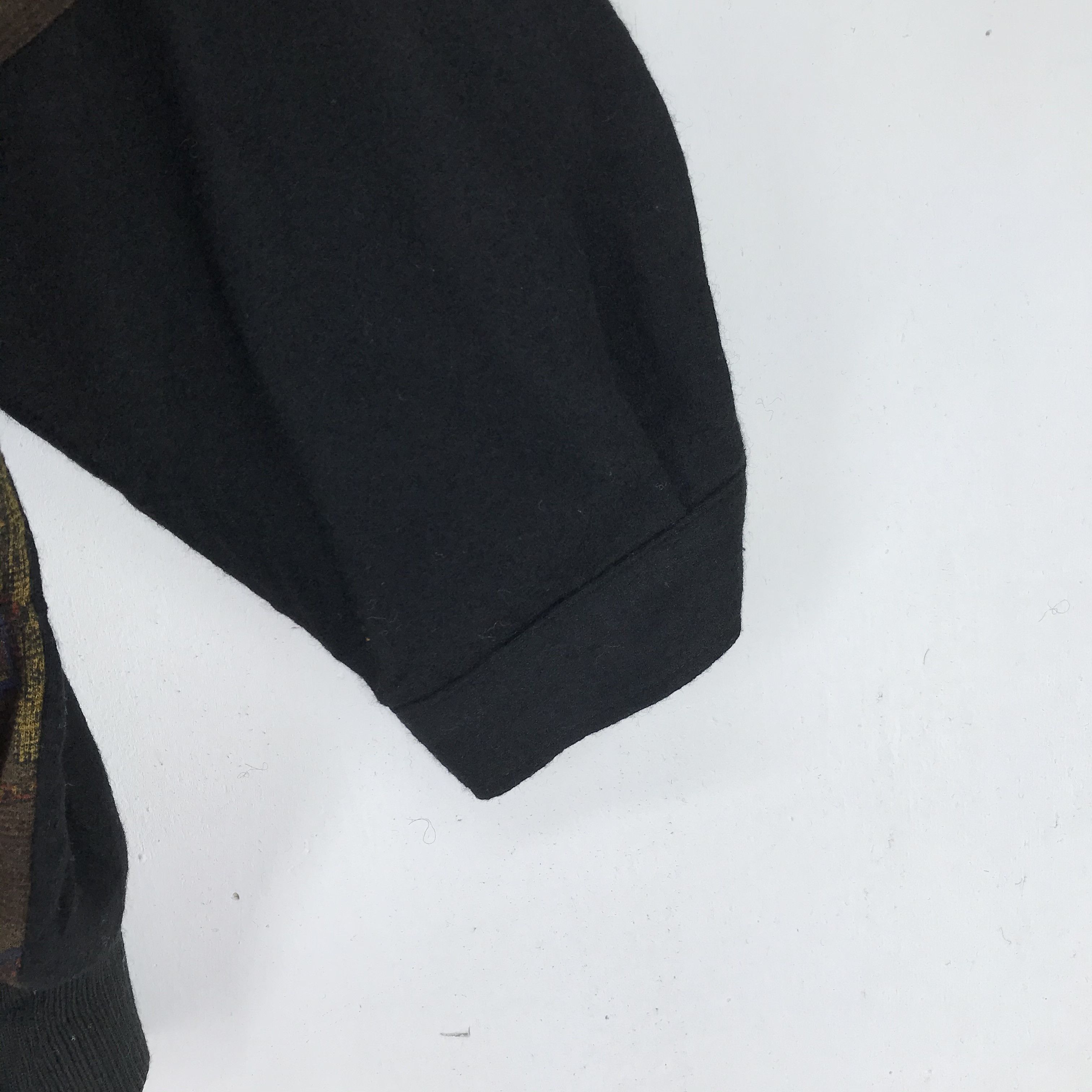 Japanese Brand Nice Design Patchwork Wool Jacket Fashion Style #2215-87 Size M / US 6-8 / IT 42-44 - 4 Thumbnail