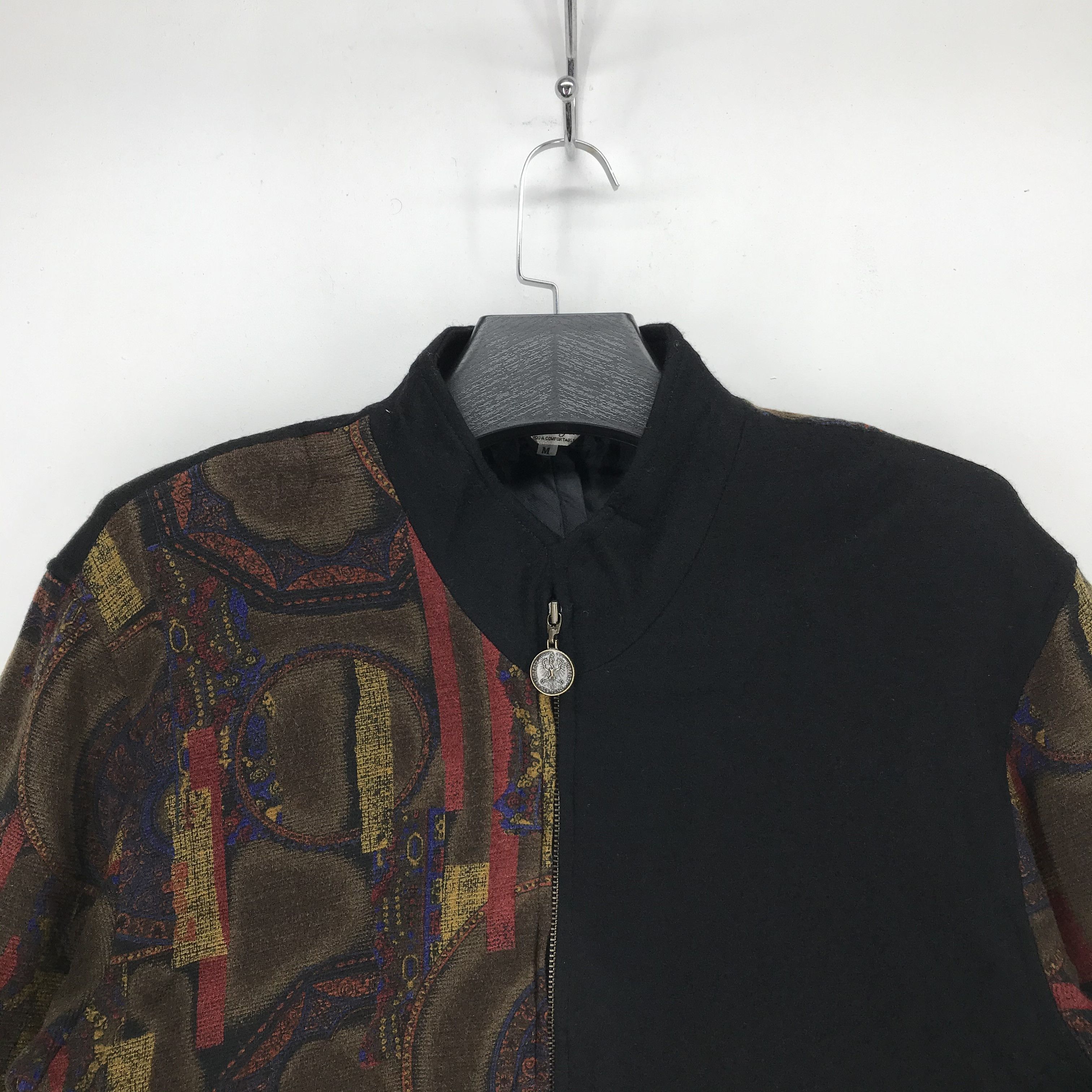Japanese Brand Nice Design Patchwork Wool Jacket Fashion Style #2215-87 Size M / US 6-8 / IT 42-44 - 2 Thumbnail