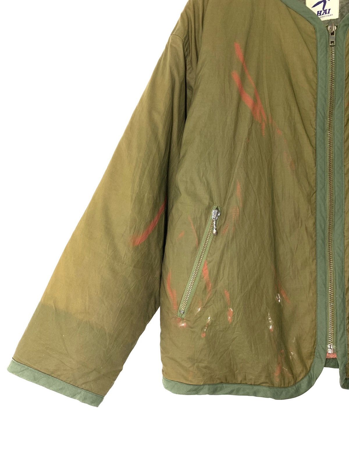 Issey Miyake 🇯🇵 Issey Miyake Flight Bomber Green Overdyed Jacket Size US L / EU 52-54 / 3 - 3 Thumbnail