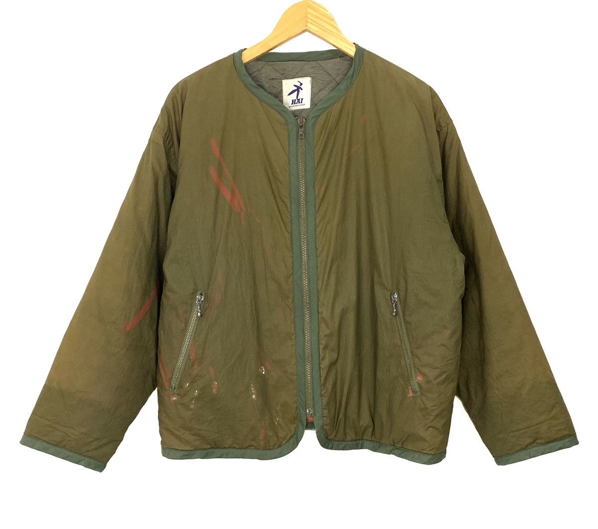 Issey Miyake 🇯🇵 Issey Miyake Flight Bomber Green Overdyed Jacket Size US L / EU 52-54 / 3 - 1 Thumbnail