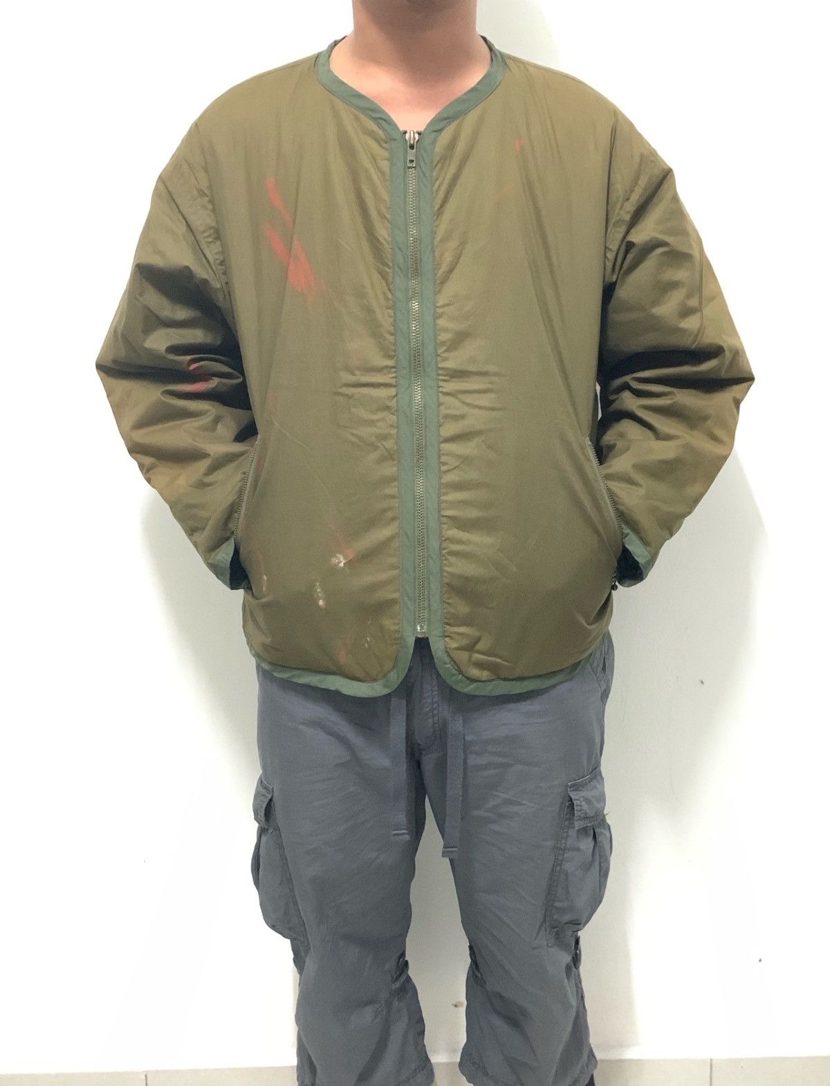 Issey Miyake 🇯🇵 Issey Miyake Flight Bomber Green Overdyed Jacket Size US L / EU 52-54 / 3 - 11 Thumbnail