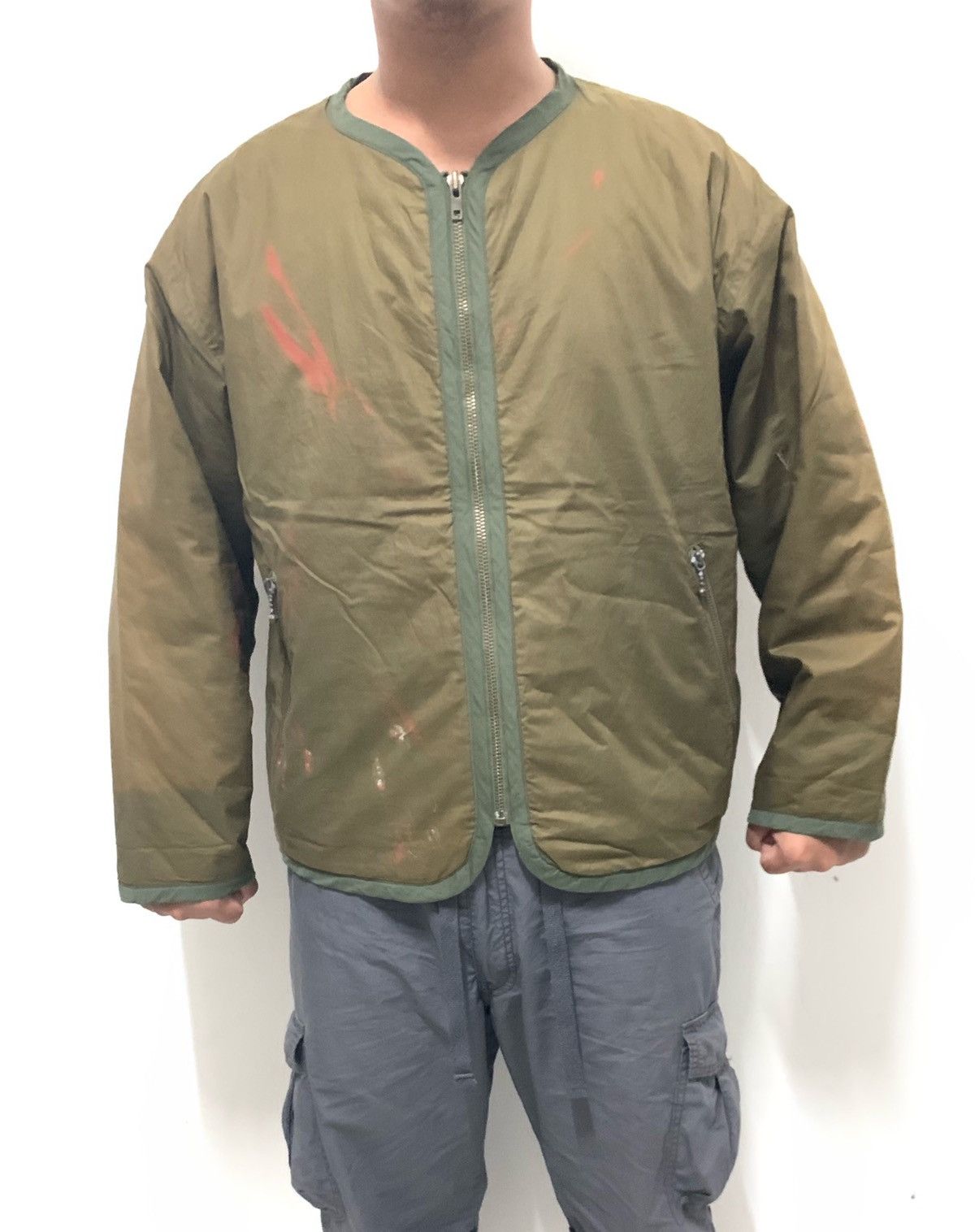 Issey Miyake 🇯🇵 Issey Miyake Flight Bomber Green Overdyed Jacket Size US L / EU 52-54 / 3 - 12 Thumbnail