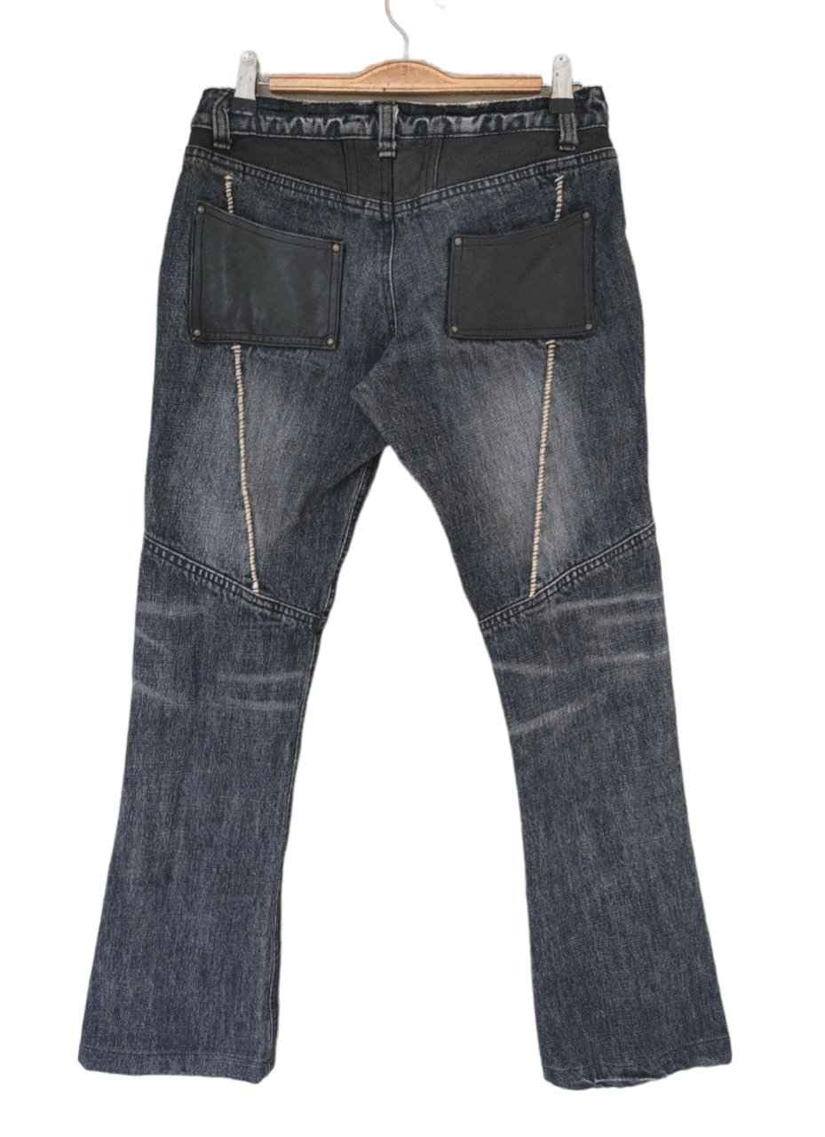 5351 POUR LES HOMMES ❎ 5351 Pour Les Leather Pocket Denim Size 29" - 2 Thumbnail