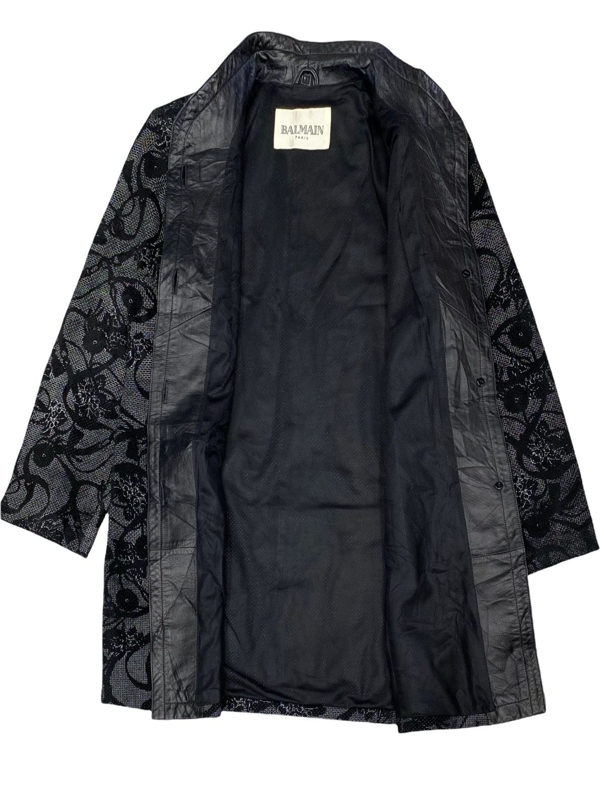 Balmain × Designer × Pierre Balmain 🔥NEED GONE🔥VINTAGE BALMAIN PARIS LEATHERS OVERCOAT JACKET Size M / US 6-8 / IT 42-44 - 15 Thumbnail