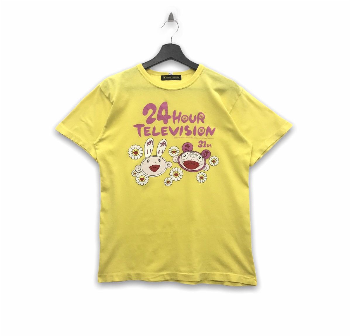 Rare‼️24 HOURS TELEVISION X TAKASHI MURAKAMI yellow tee