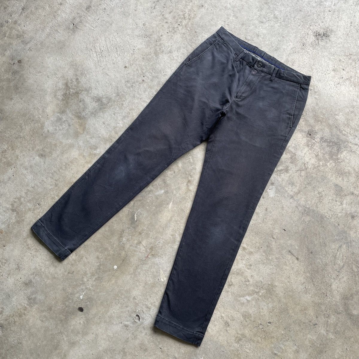 Japanese Brand Vintage Takeo Kikuchi Faded Black Trousers Casual Pants W30 Size US 30 / EU 46 - 2 Thumbnail
