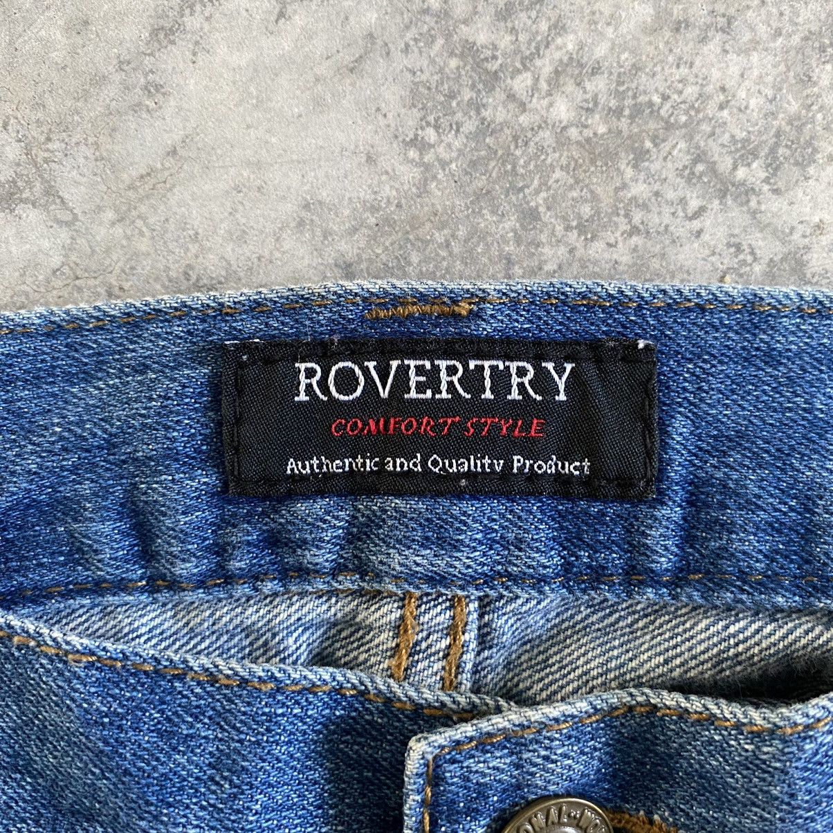 Japanese Brand Rovertry Japan Koi Fish Embroidered Sukajan Jeans Size US 35 - 19 Thumbnail