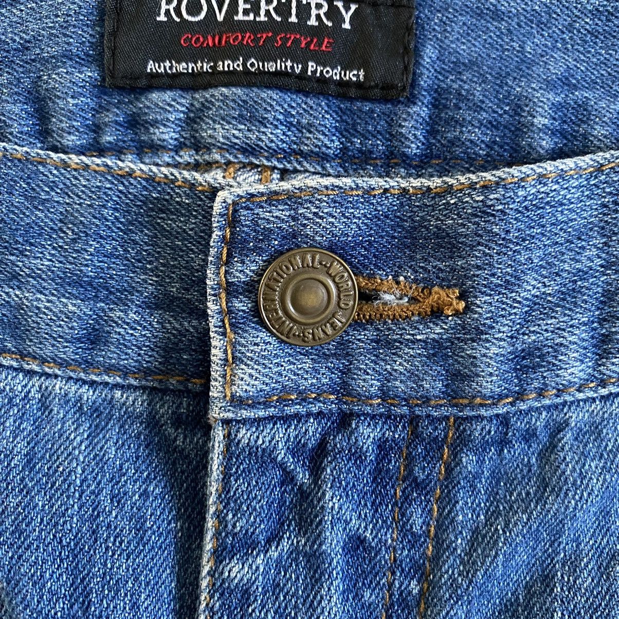 Japanese Brand Rovertry Japan Koi Fish Embroidered Sukajan Jeans Size US 35 - 9 Thumbnail