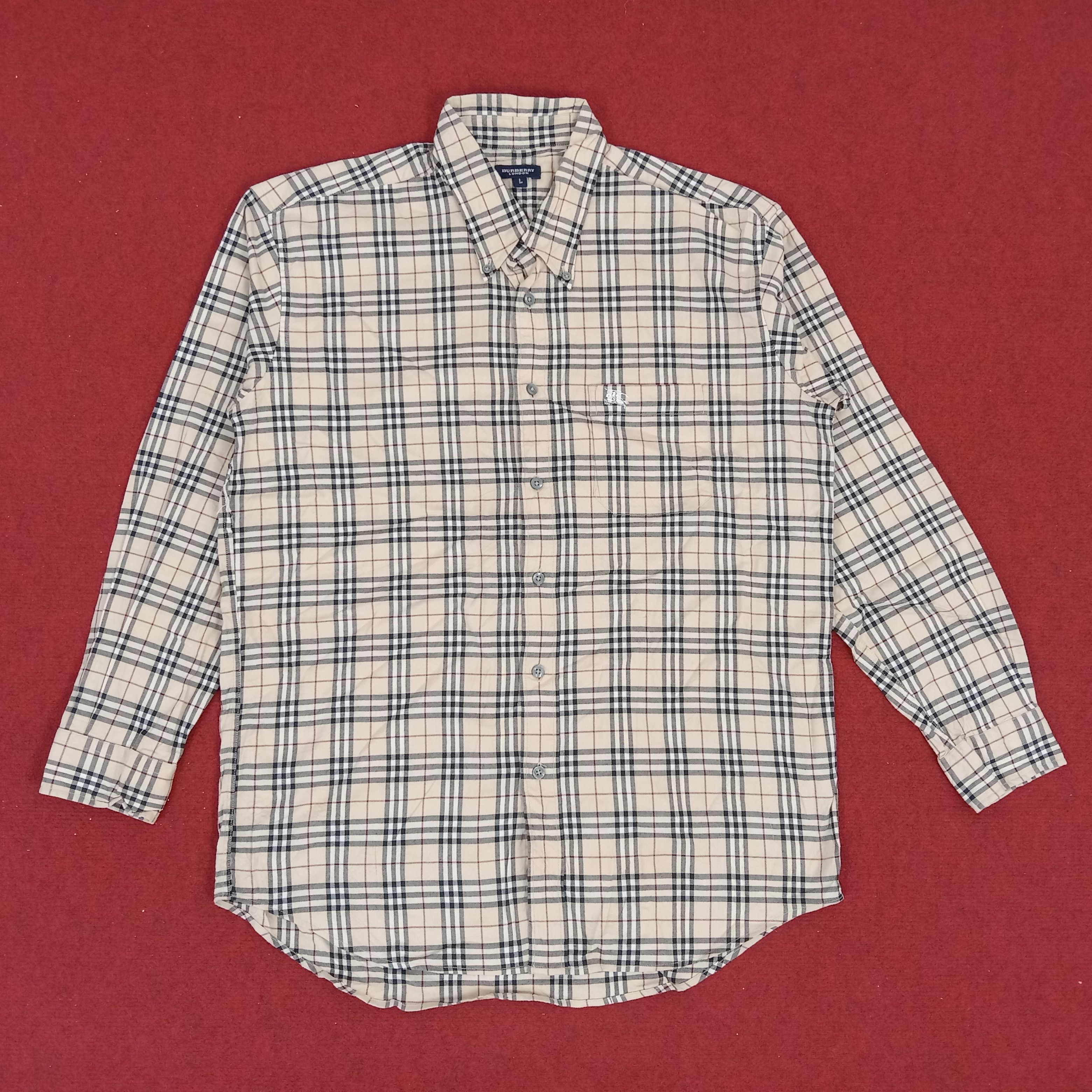 Burberry London Nova Check Style Casual Formal Shirt