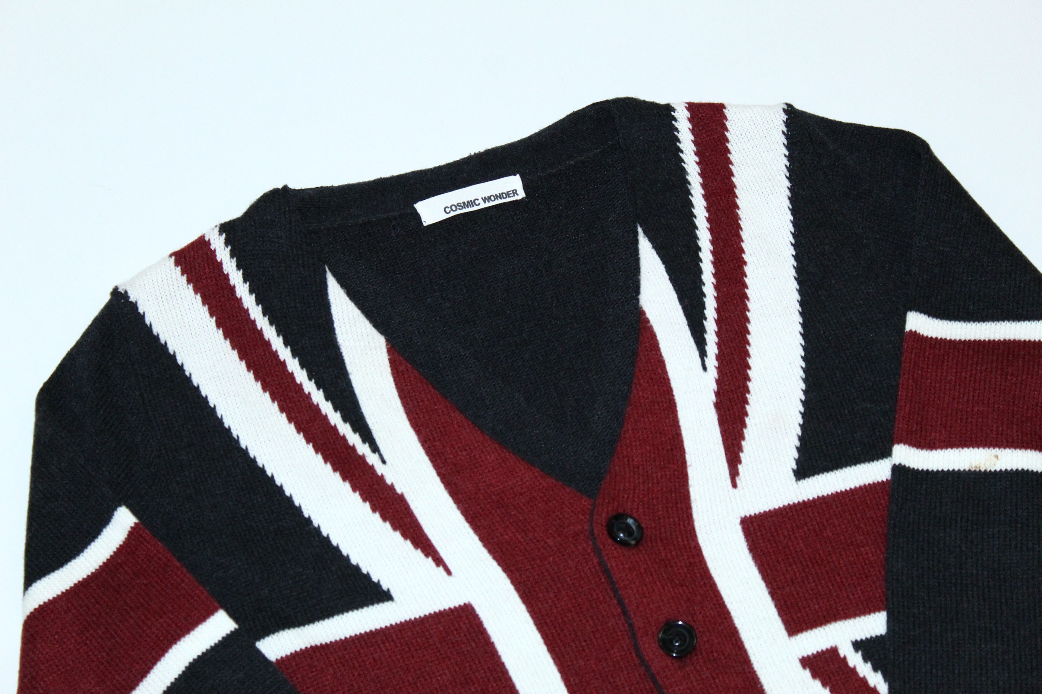 Cosmic Wonder Japan💥Cosmic Wonder Britain Flag Jacquard Knit Cardigan Size US M / EU 48-50 / 2 - 4 Thumbnail