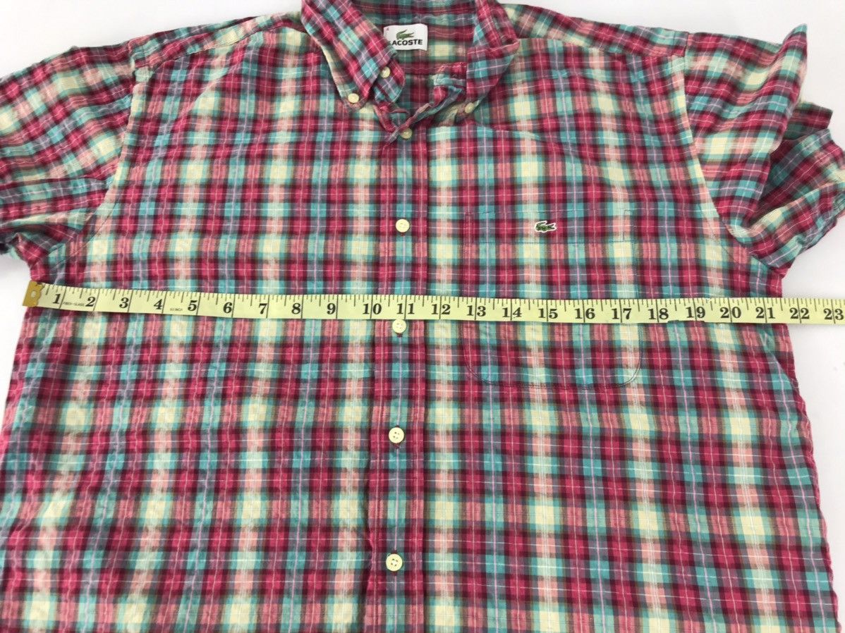 Lacoste × Vintage Lacoste Button Up Shirt Single Pocket Plaid Checked K134j Size US L / EU 52-54 / 3 - 8 Thumbnail