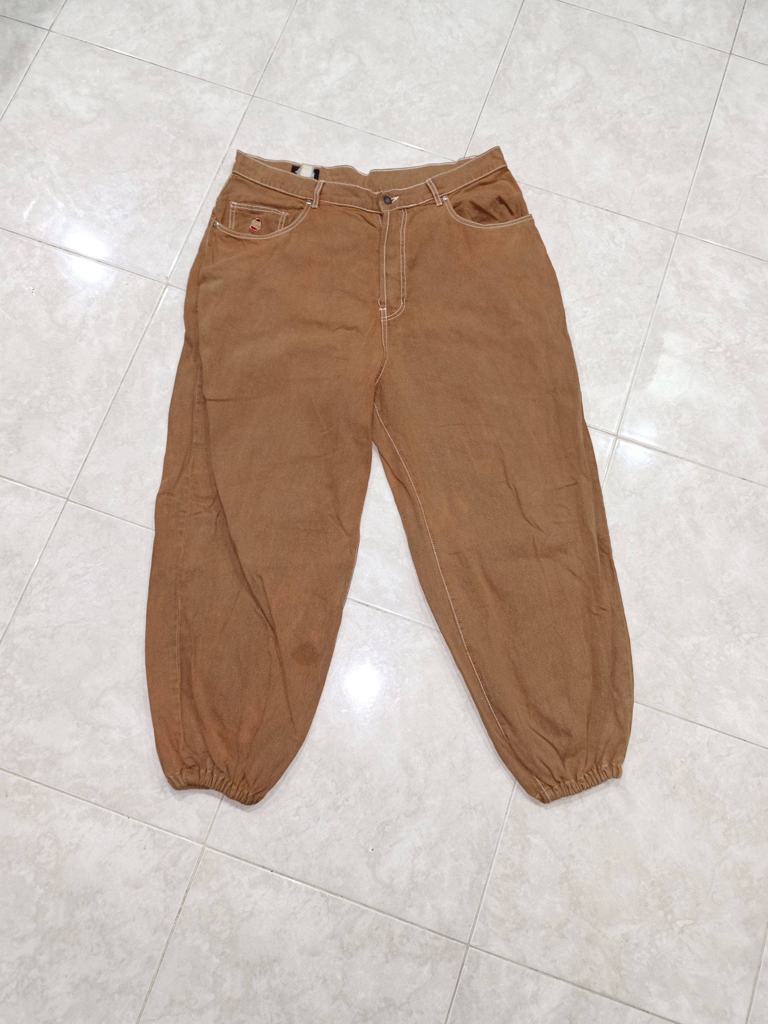 Image of Made In USA x Stussy Vintage Stussy Baggy Jeans in Brown, Men's (Size 38)