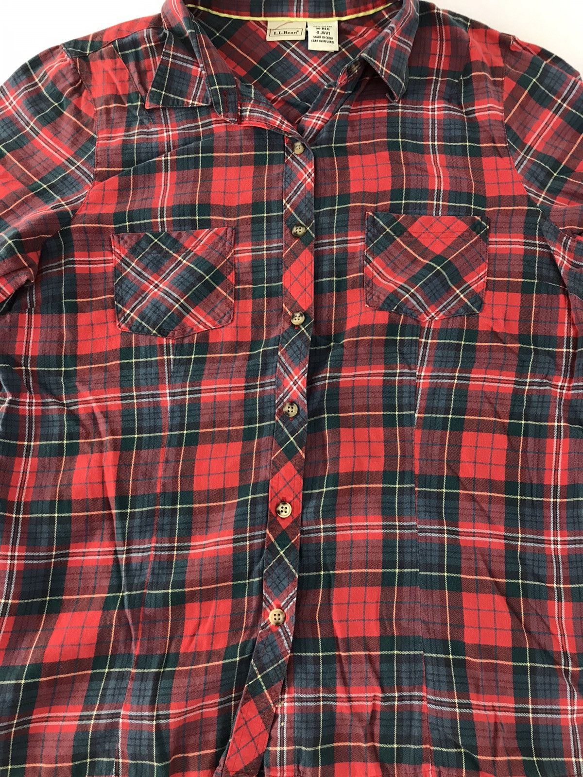Flannel × L.L. Bean L.L Bean Shirt Double Pocket Plaid Checked K138j Size M / US 6-8 / IT 42-44 - 3 Thumbnail