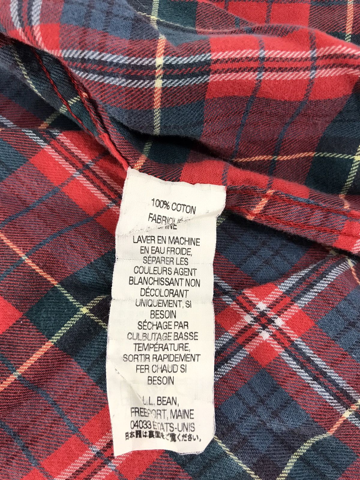 Flannel × L.L. Bean L.L Bean Shirt Double Pocket Plaid Checked K138j Size M / US 6-8 / IT 42-44 - 8 Thumbnail