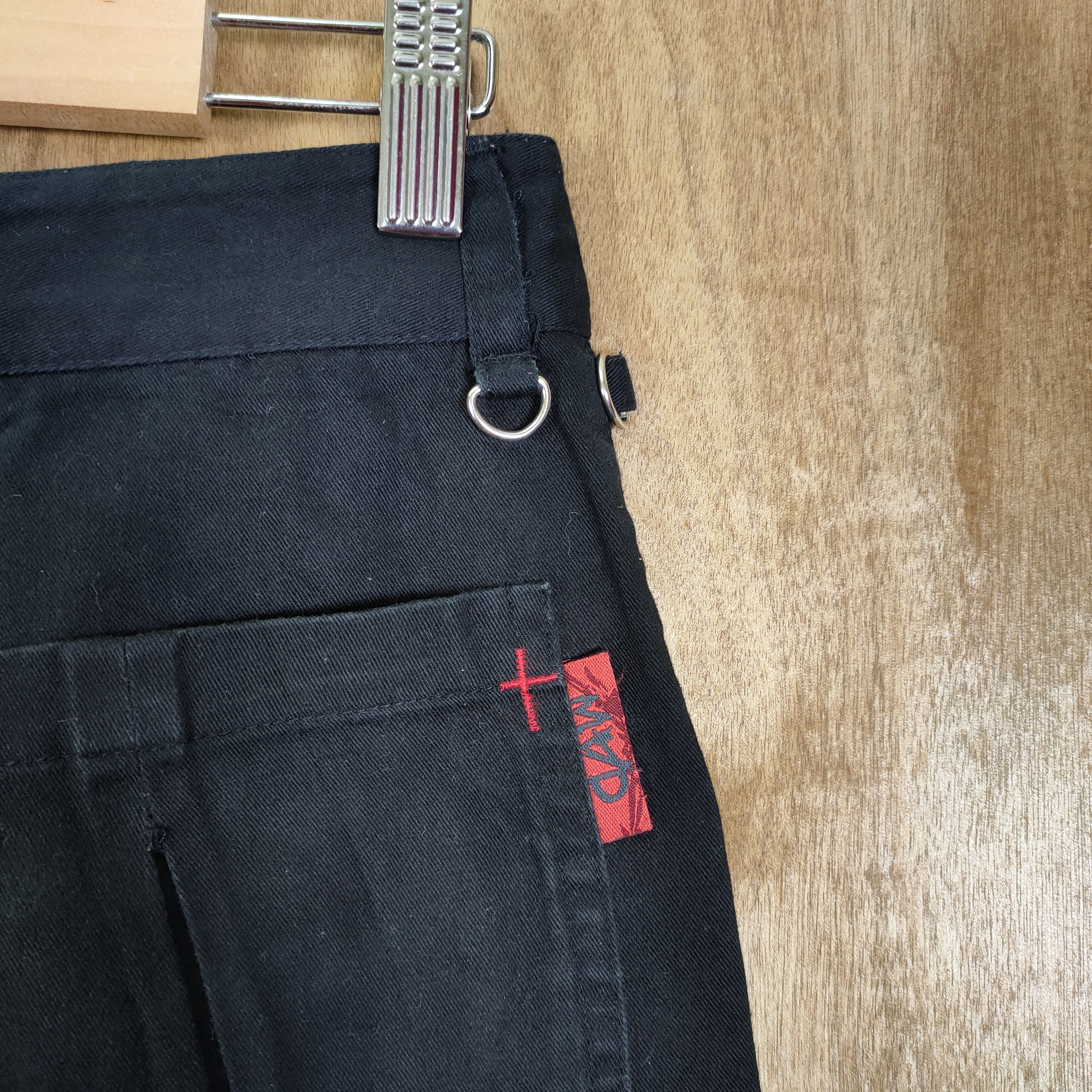 Japanese Brand MAD PUNK SKULL BONDAGE FLARE PANTS/ PARACHUTE PANTS Size US 28 / EU 44 - 9 Thumbnail