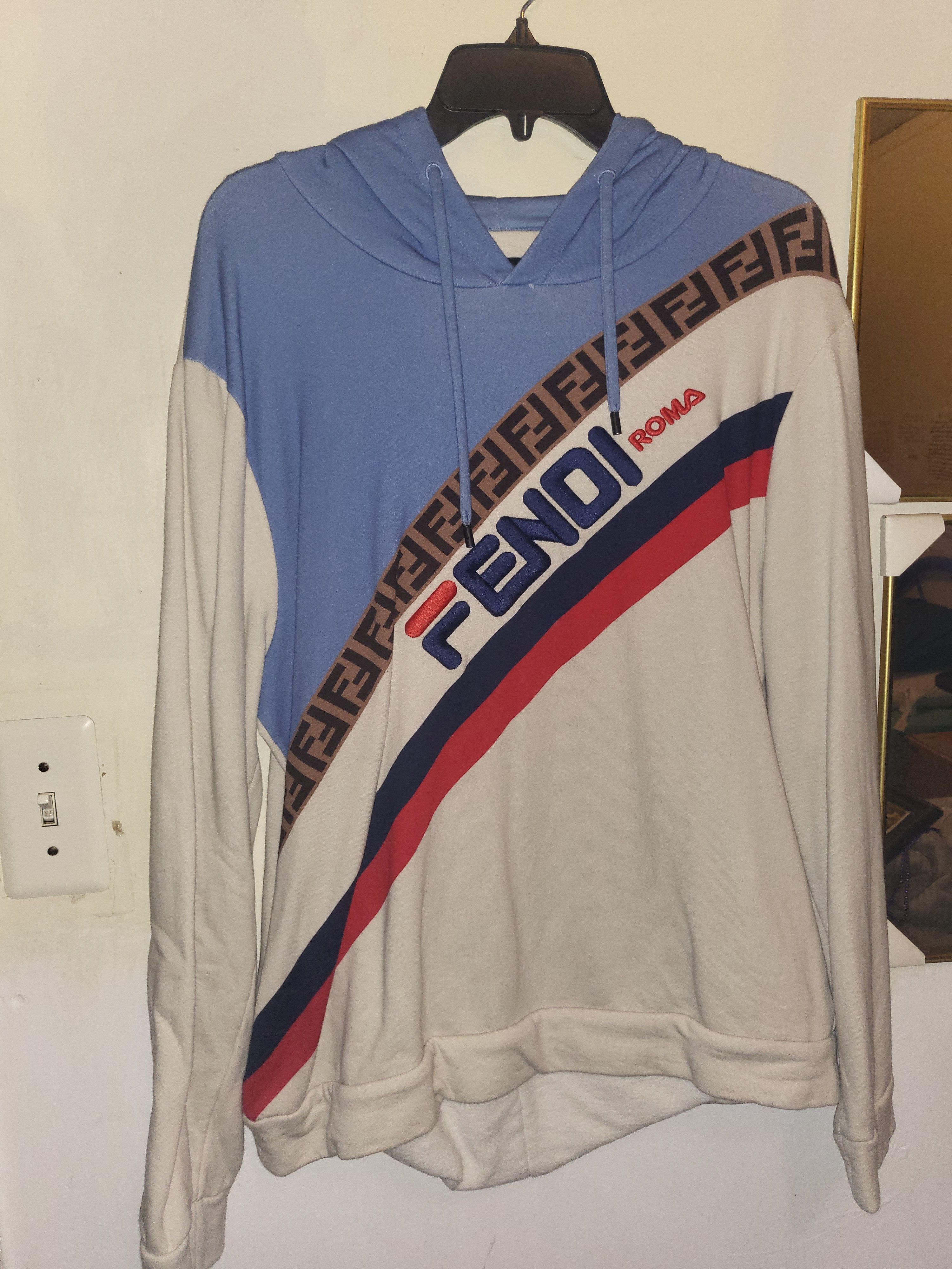 Fendi Fendi fila Roma hoodie Grailed