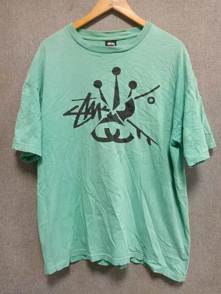 Stussy vintage t shirt stussy big logo very rare Size US XL / EU 56 / 4 - 1 Thumbnail