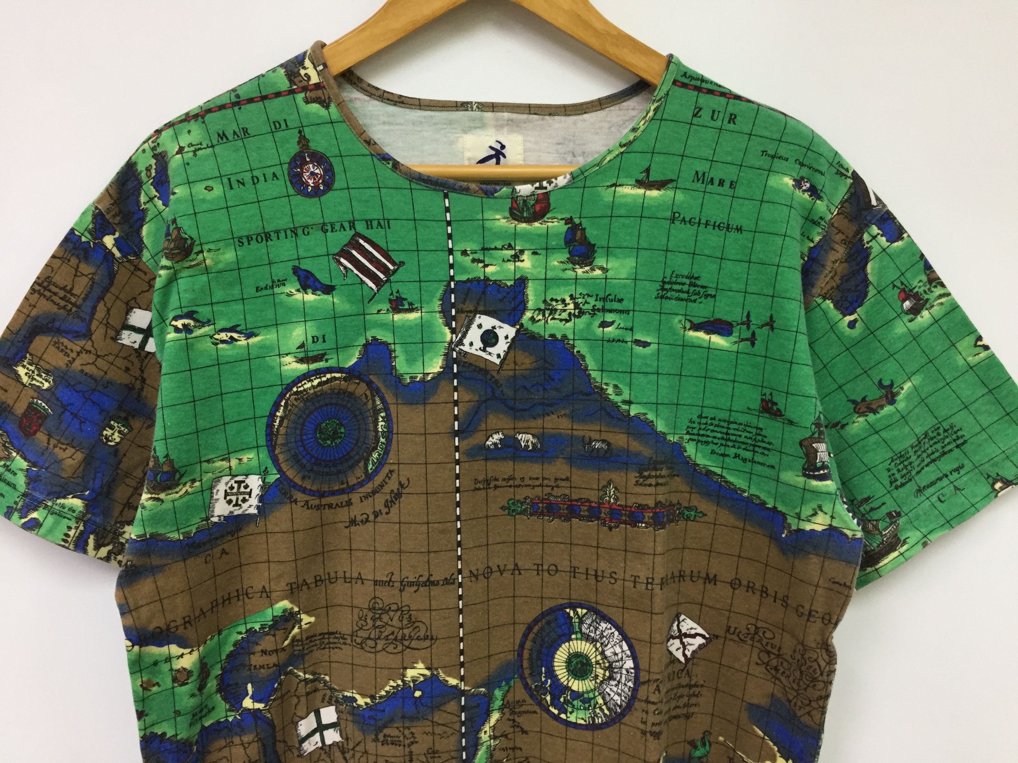 Hai Sporting Gear × Issey Miyake 60's pirate world map tee Issey Miyake Size US M / EU 48-50 / 2 - 3 Thumbnail
