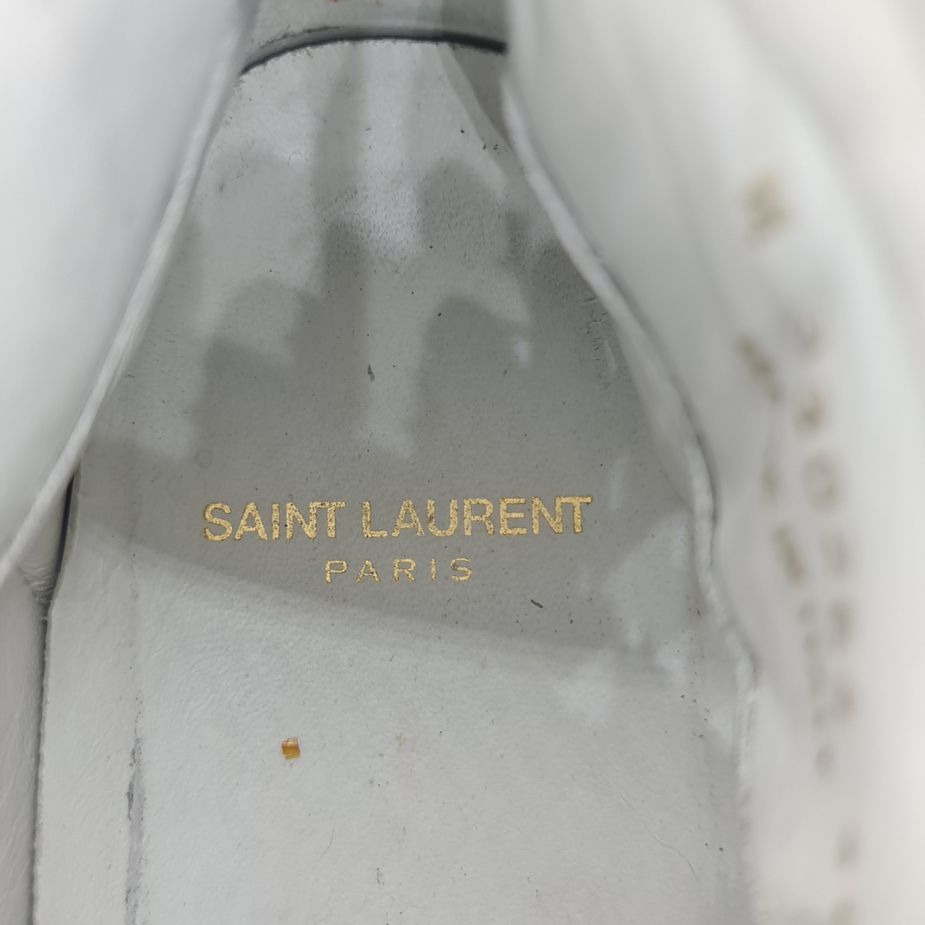 Hedi Slimane × Saint Laurent Paris Saint Laurent - 2013 SL/02H White Gray High Top Sneakers Size US 7 / EU 40 - 9 Thumbnail