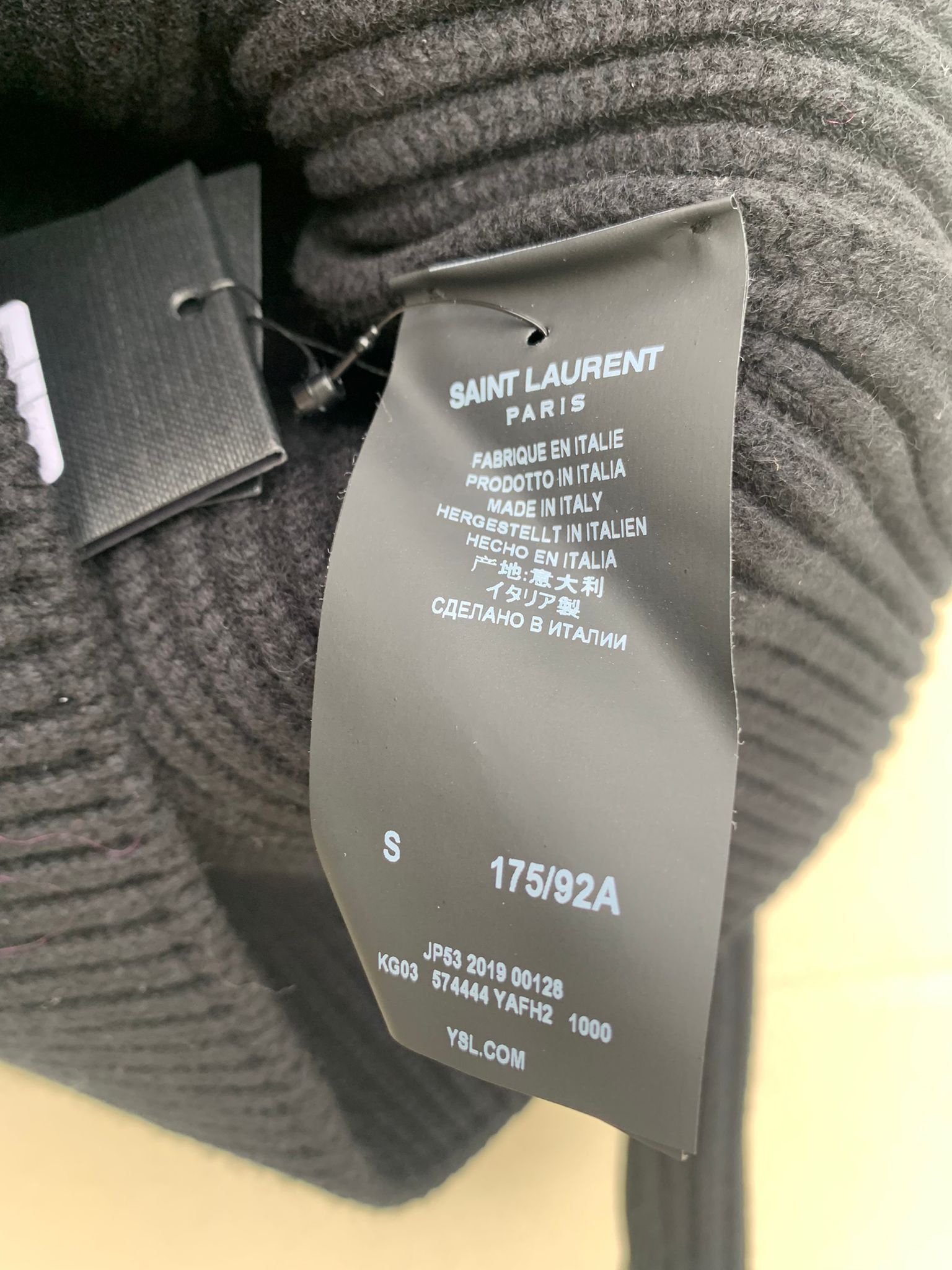 Saint Laurent Paris o1rshd1 Ribbed Cable Knit Sweater in Black Size US S / EU 44-46 / 1 - 7 Thumbnail