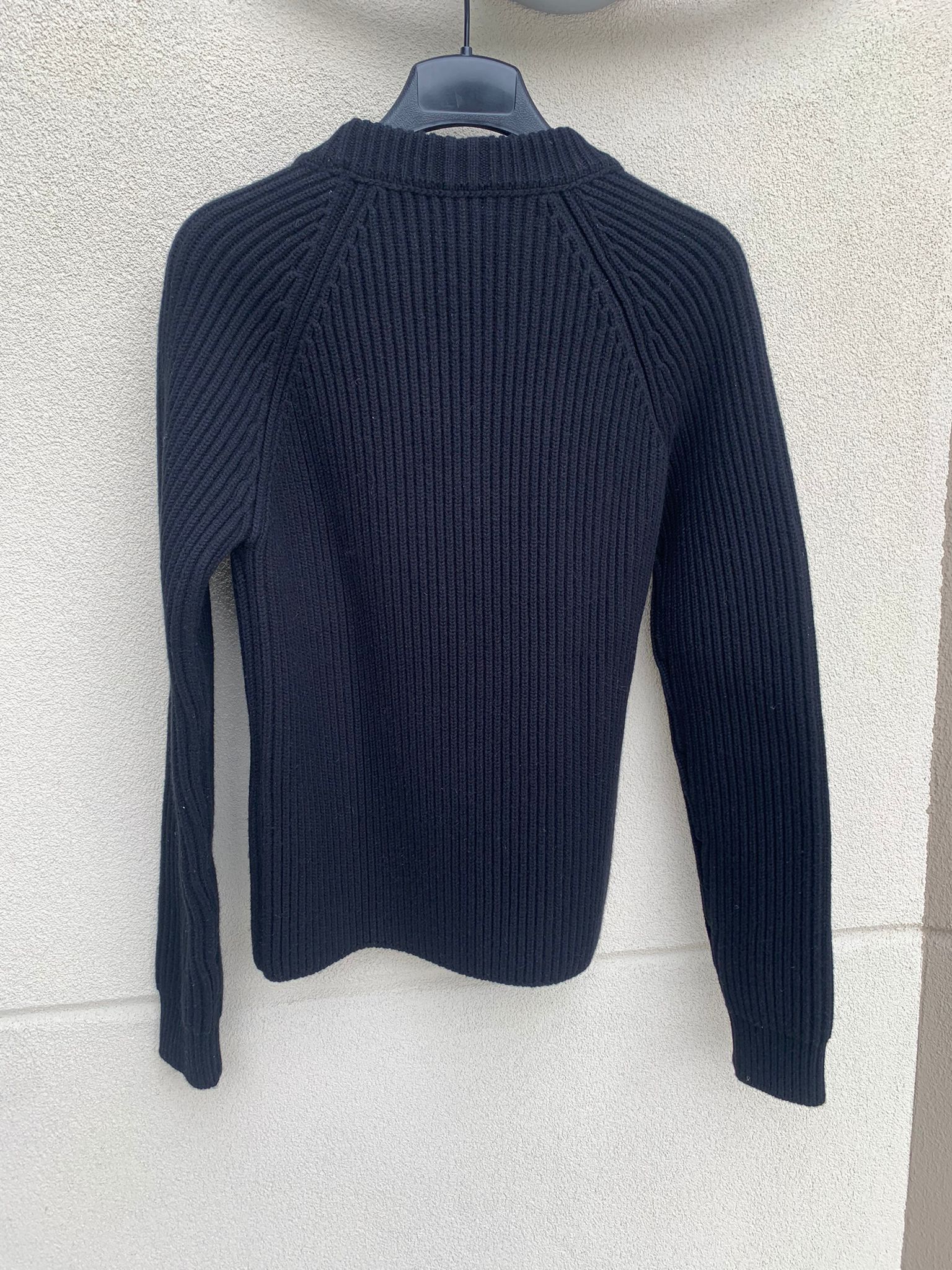 Saint Laurent Paris o1rshd1 Ribbed Cable Knit Sweater in Black Size US S / EU 44-46 / 1 - 9 Thumbnail