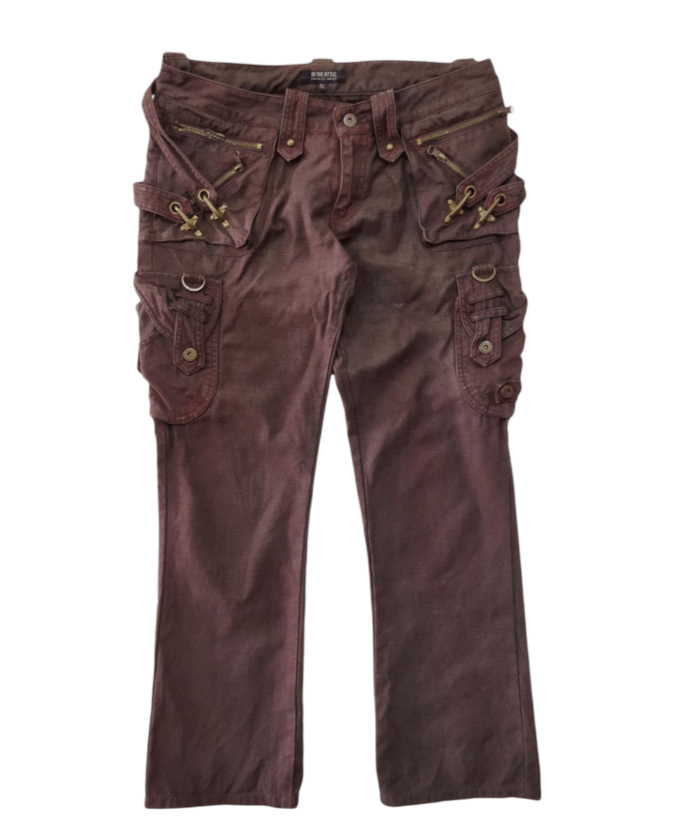 image of vintage In The Attic Japan Bondage Pants in Dark Maroon, Men's (Size 34)