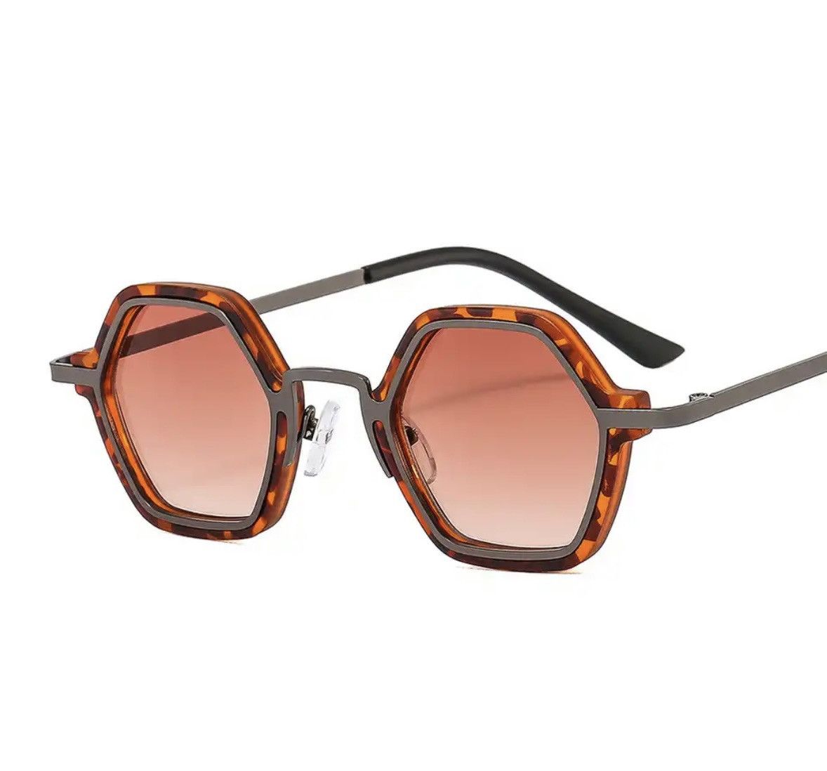 Retro Square Sunglasses – Grey Marble / Blue main image 1