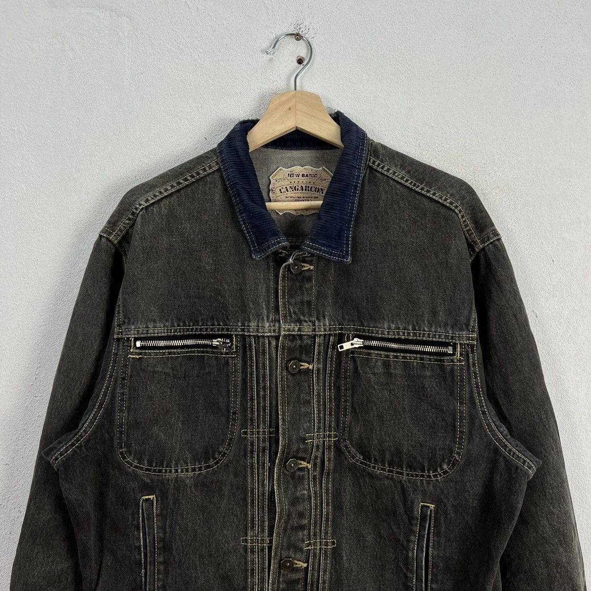 Japanese Brand VINTAGE GENUINE CANGARCON DENIM JACKET BIKER WEAR Size US L / EU 52-54 / 3 - 3 Thumbnail