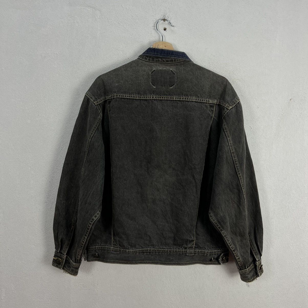 Japanese Brand VINTAGE GENUINE CANGARCON DENIM JACKET BIKER WEAR Size US L / EU 52-54 / 3 - 9 Thumbnail
