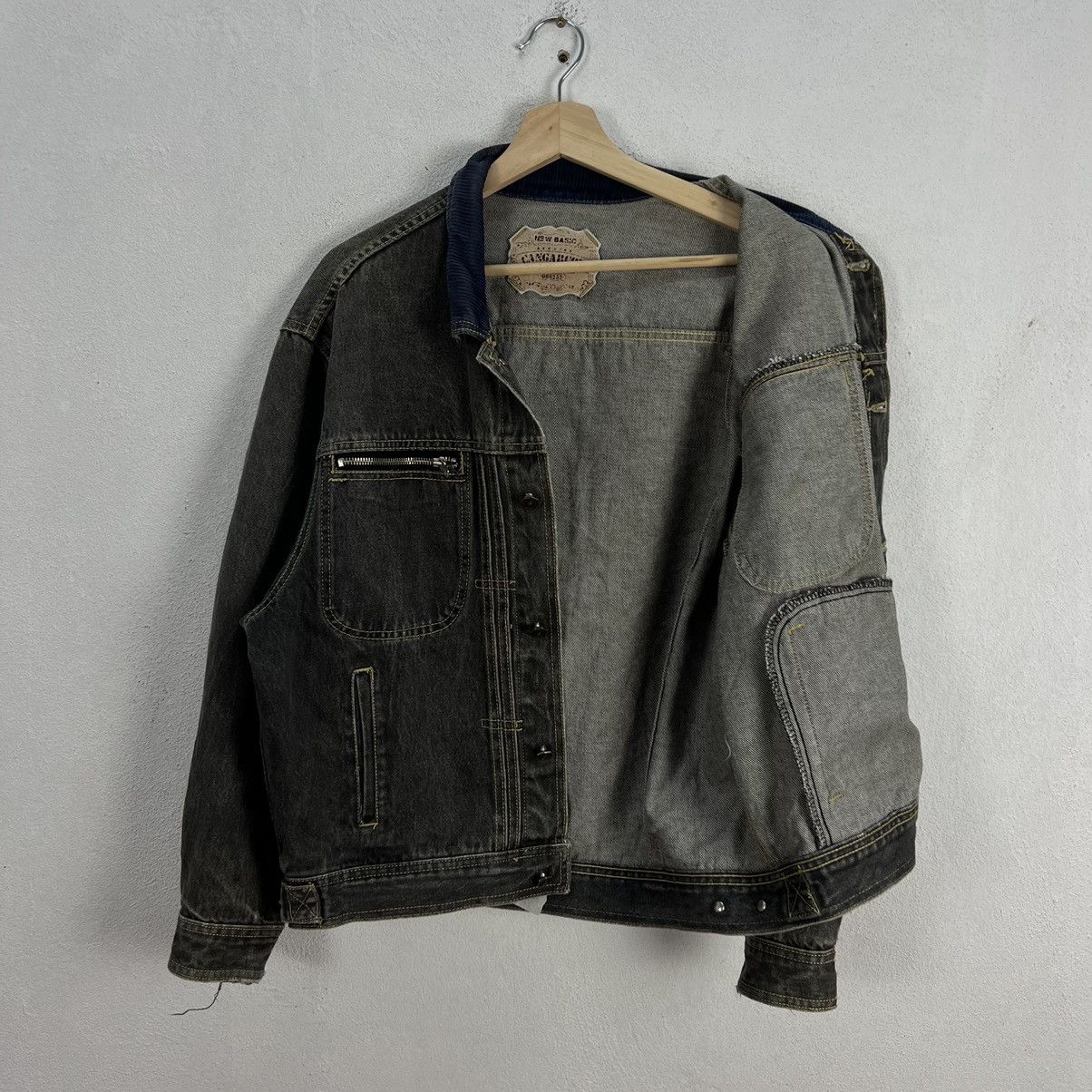 Japanese Brand VINTAGE GENUINE CANGARCON DENIM JACKET BIKER WEAR Size US L / EU 52-54 / 3 - 13 Thumbnail