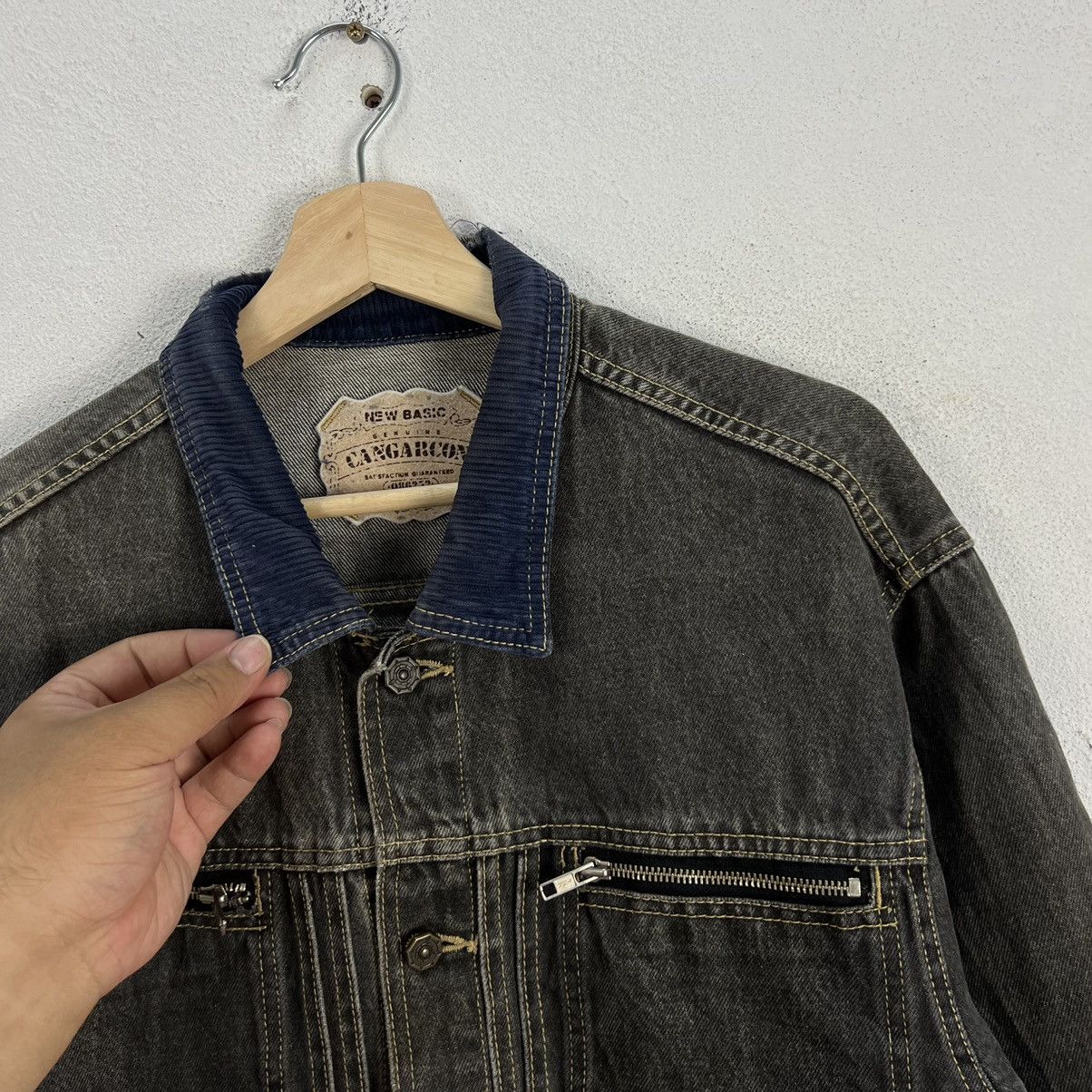 Japanese Brand VINTAGE GENUINE CANGARCON DENIM JACKET BIKER WEAR Size US L / EU 52-54 / 3 - 6 Thumbnail