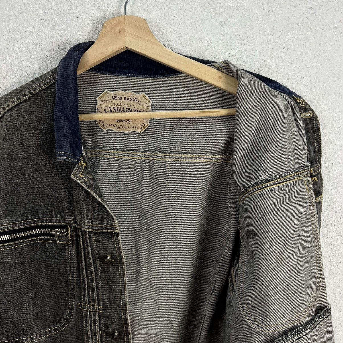 Japanese Brand VINTAGE GENUINE CANGARCON DENIM JACKET BIKER WEAR Size US L / EU 52-54 / 3 - 15 Thumbnail