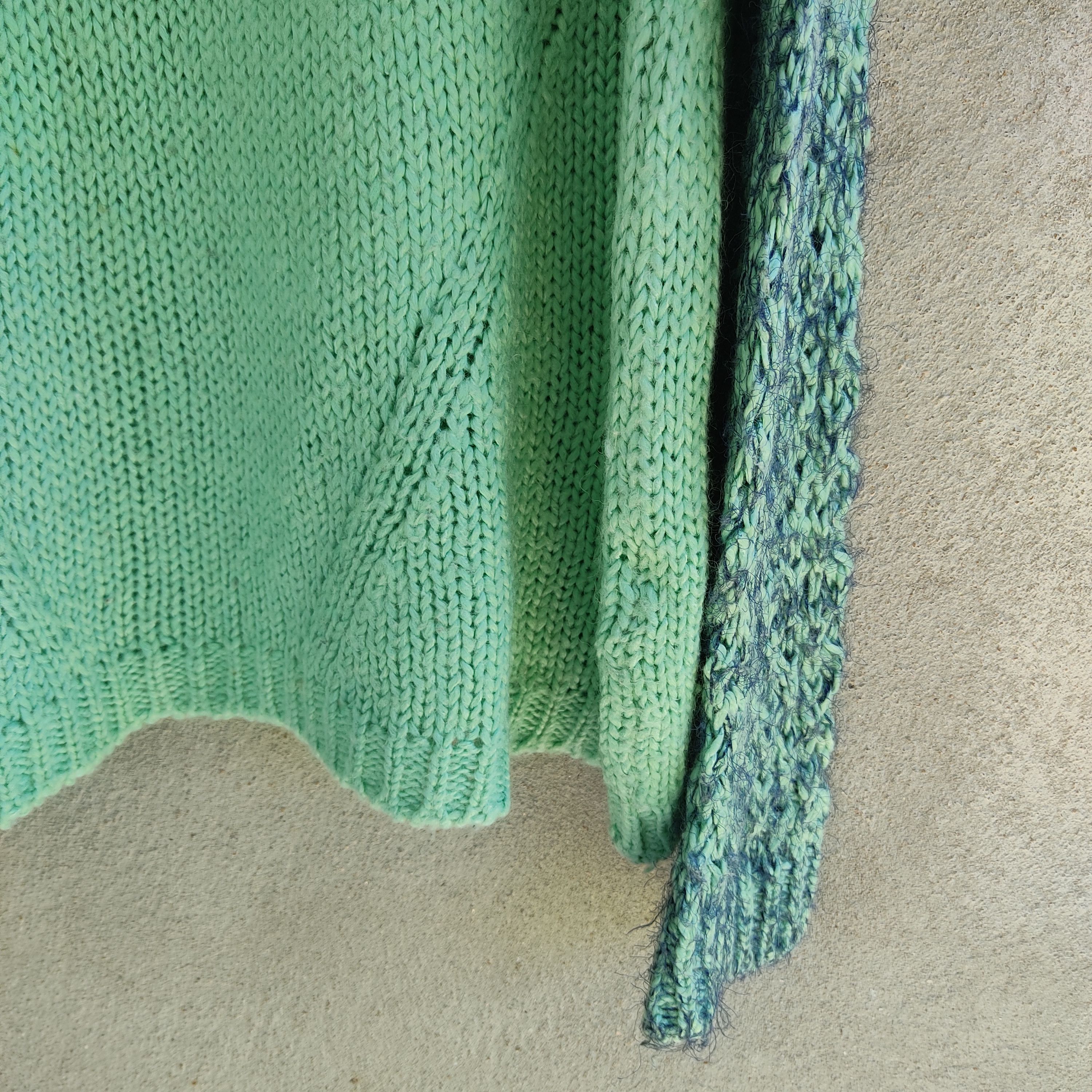 Designer Two Color Green Knit Sweater Jumper Size US L / EU 52-54 / 3 - 7 Thumbnail