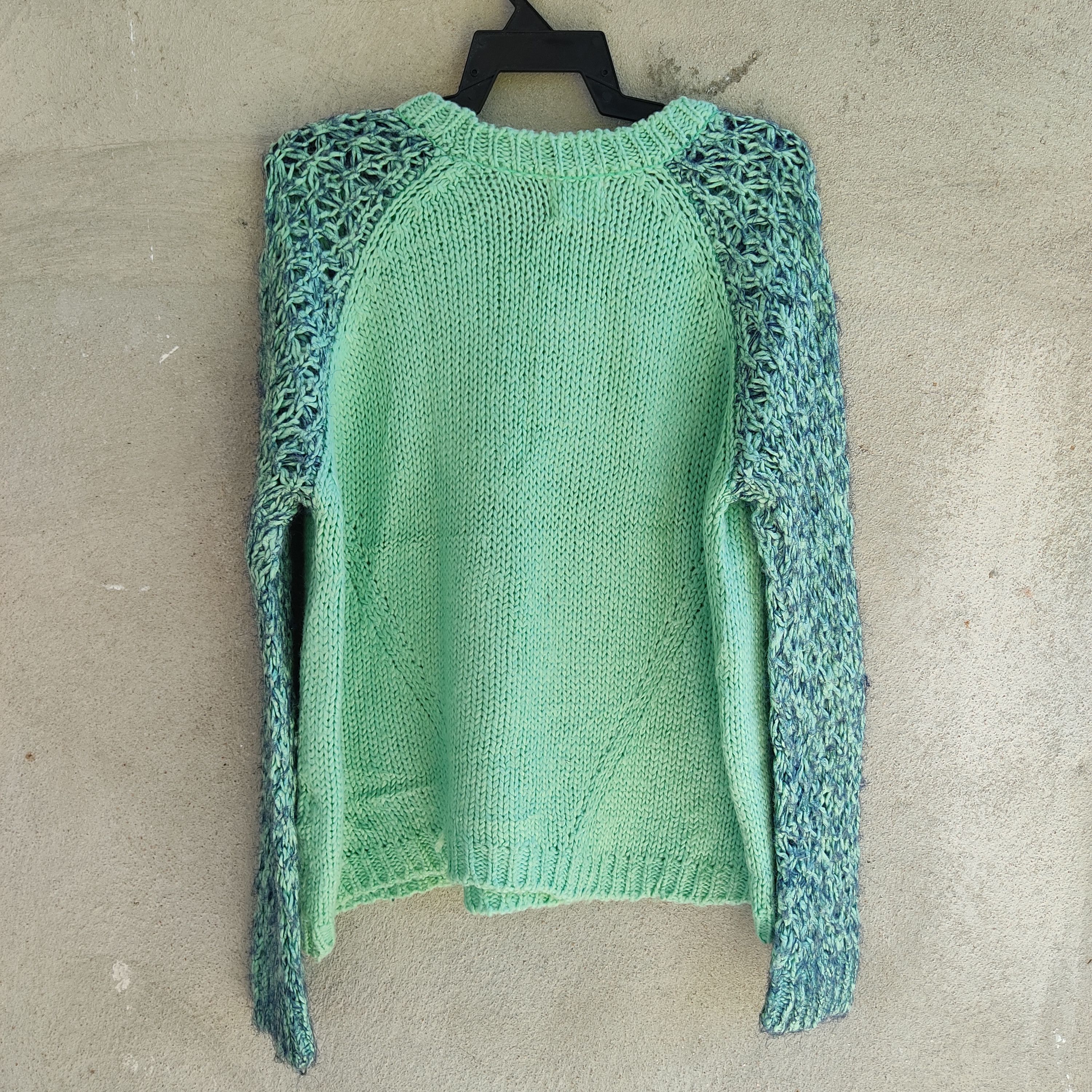 Designer Two Color Green Knit Sweater Jumper Size US L / EU 52-54 / 3 - 10 Thumbnail