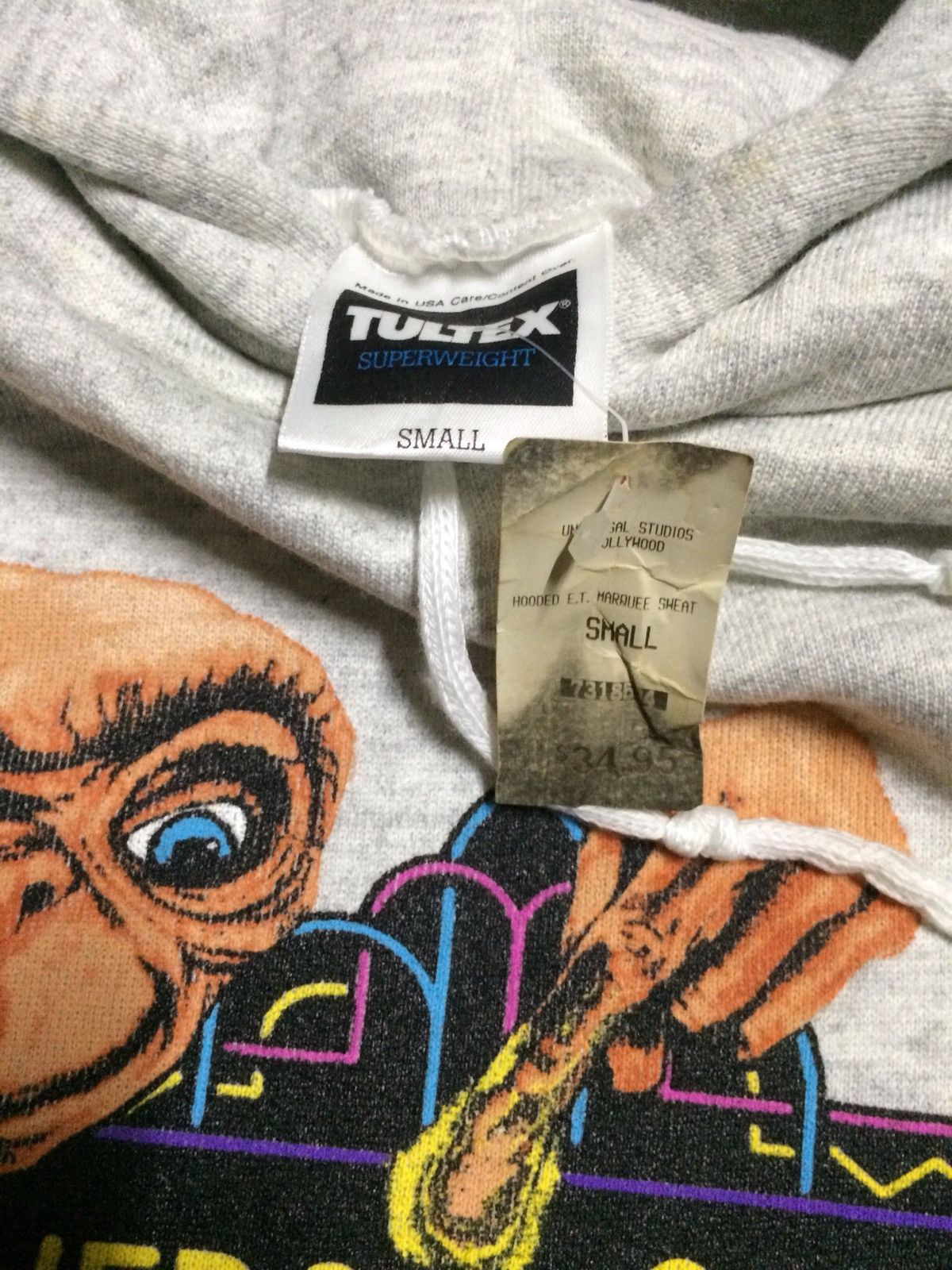 Vintage Vintage 80s Movie ET Marquee Hoodie Sweatshirt Deadstock‼️ Size US S / EU 44-46 / 1 - 4 Thumbnail