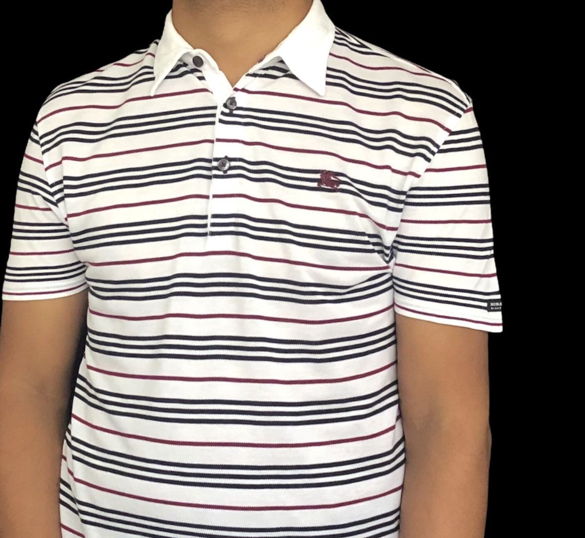 Burberry Burberry Black Label Striped Polo T-shirt Size US M / EU 48-50 / 2 - 8 Thumbnail
