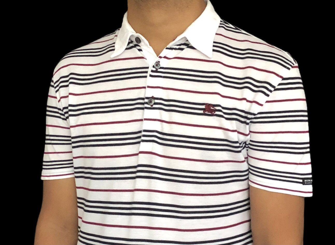 Burberry Burberry Black Label Striped Polo T-shirt Size US M / EU 48-50 / 2 - 9 Thumbnail