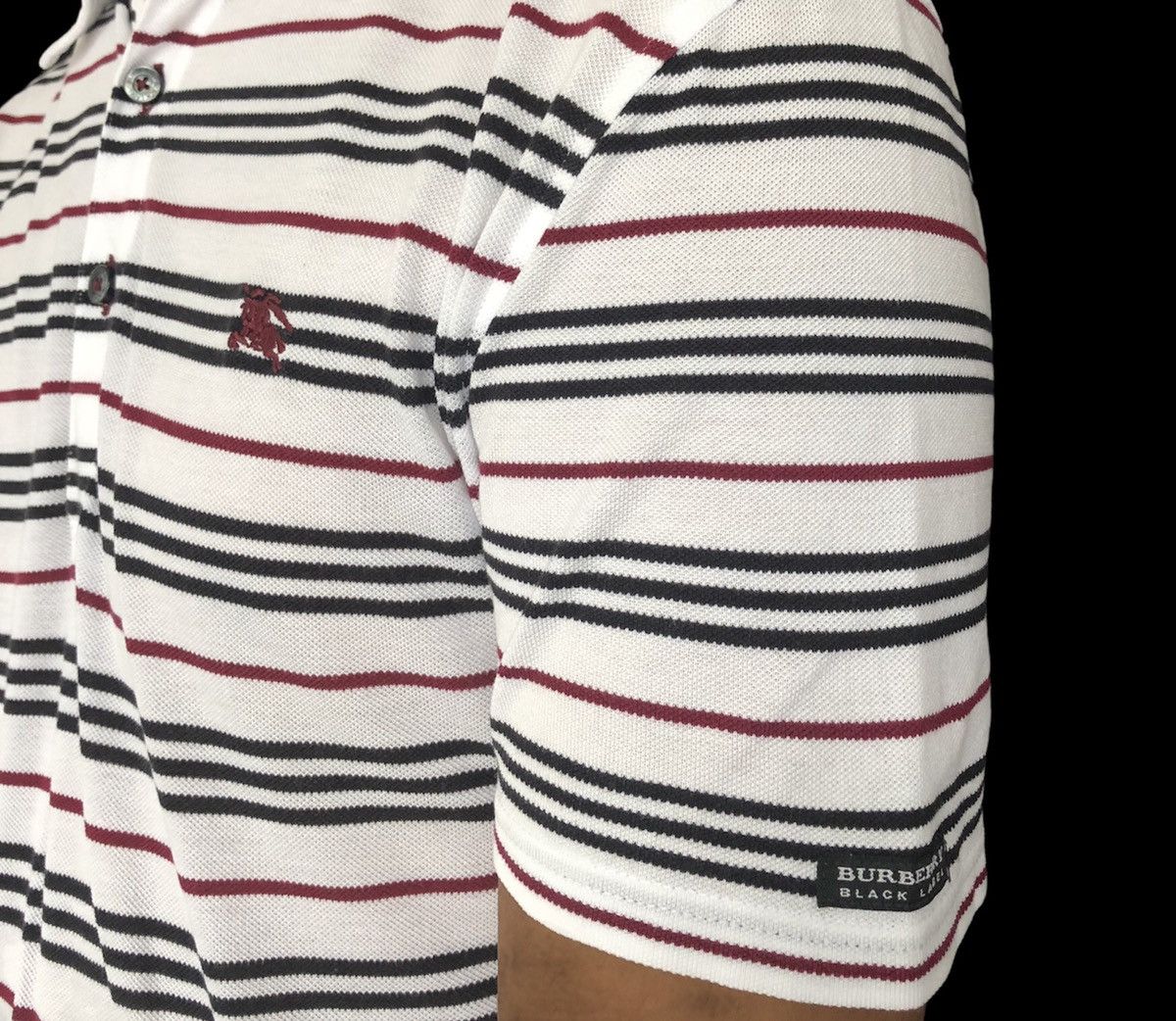 Burberry Burberry Black Label Striped Polo T-shirt Size US M / EU 48-50 / 2 - 3 Thumbnail
