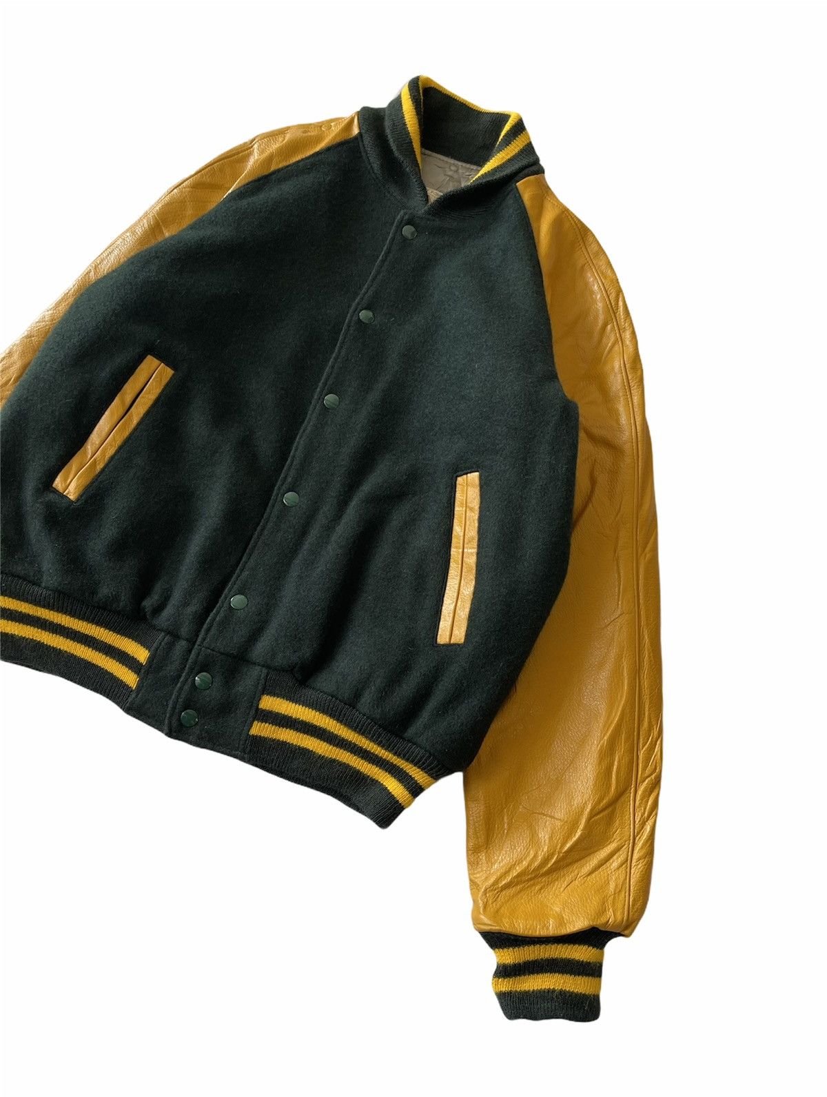 Vintage VINTAGE 80s GOLDEN BEAR VARSITY JACKET Size US L / EU 52-54 / 3 - 3 Thumbnail
