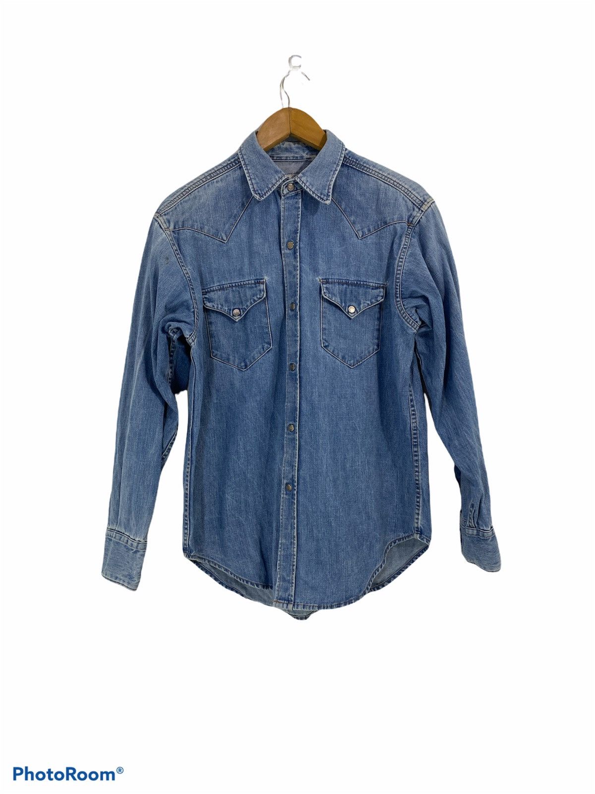 Sugar Cane Vintage Sugar Cane Western Button Shirt Denim Design Size US L / EU 52-54 / 3 - 1 Thumbnail