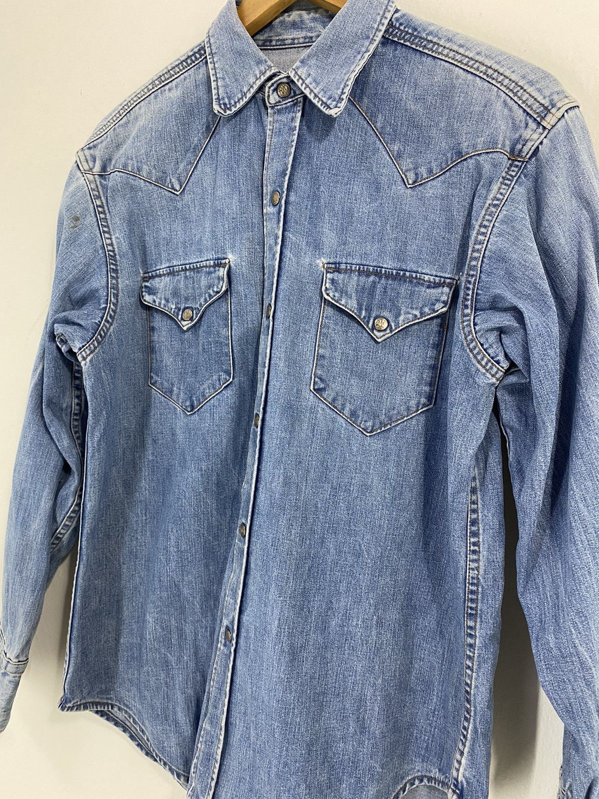 Sugar Cane Vintage Sugar Cane Western Button Shirt Denim Design Size US L / EU 52-54 / 3 - 5 Thumbnail